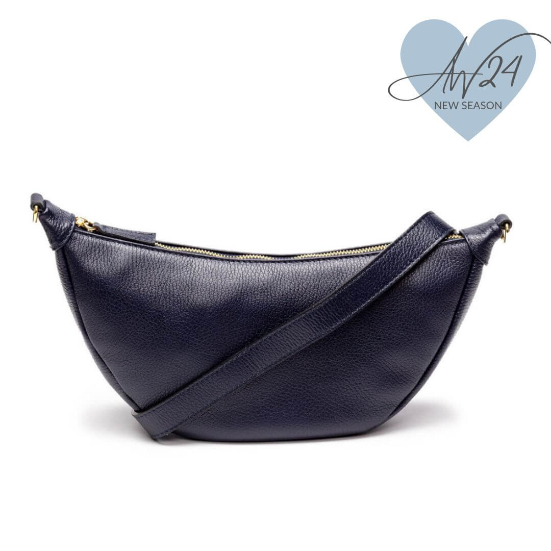 Elie Beaumont Leather Hobo Bag - Navy - Image 2