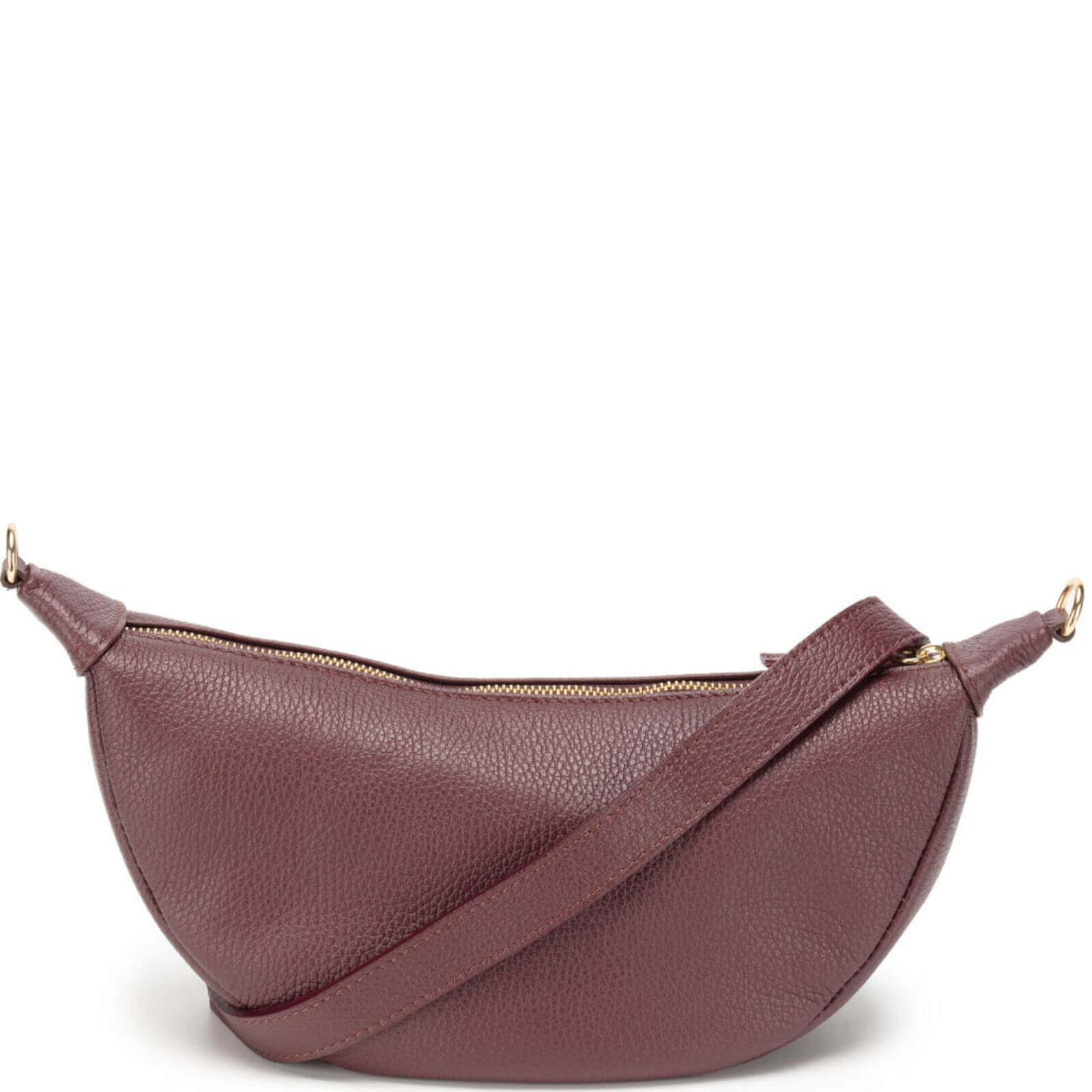 Elie Beaumont Leather Hobo Bag - Wine