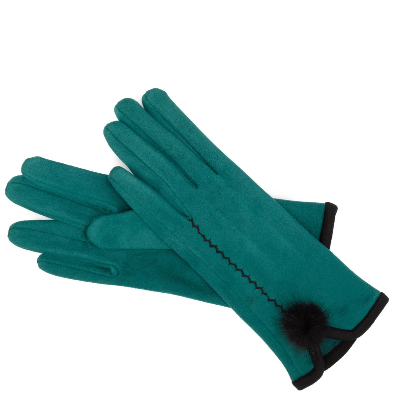 Elie Beaumont Pom Pom Gloves - Teal