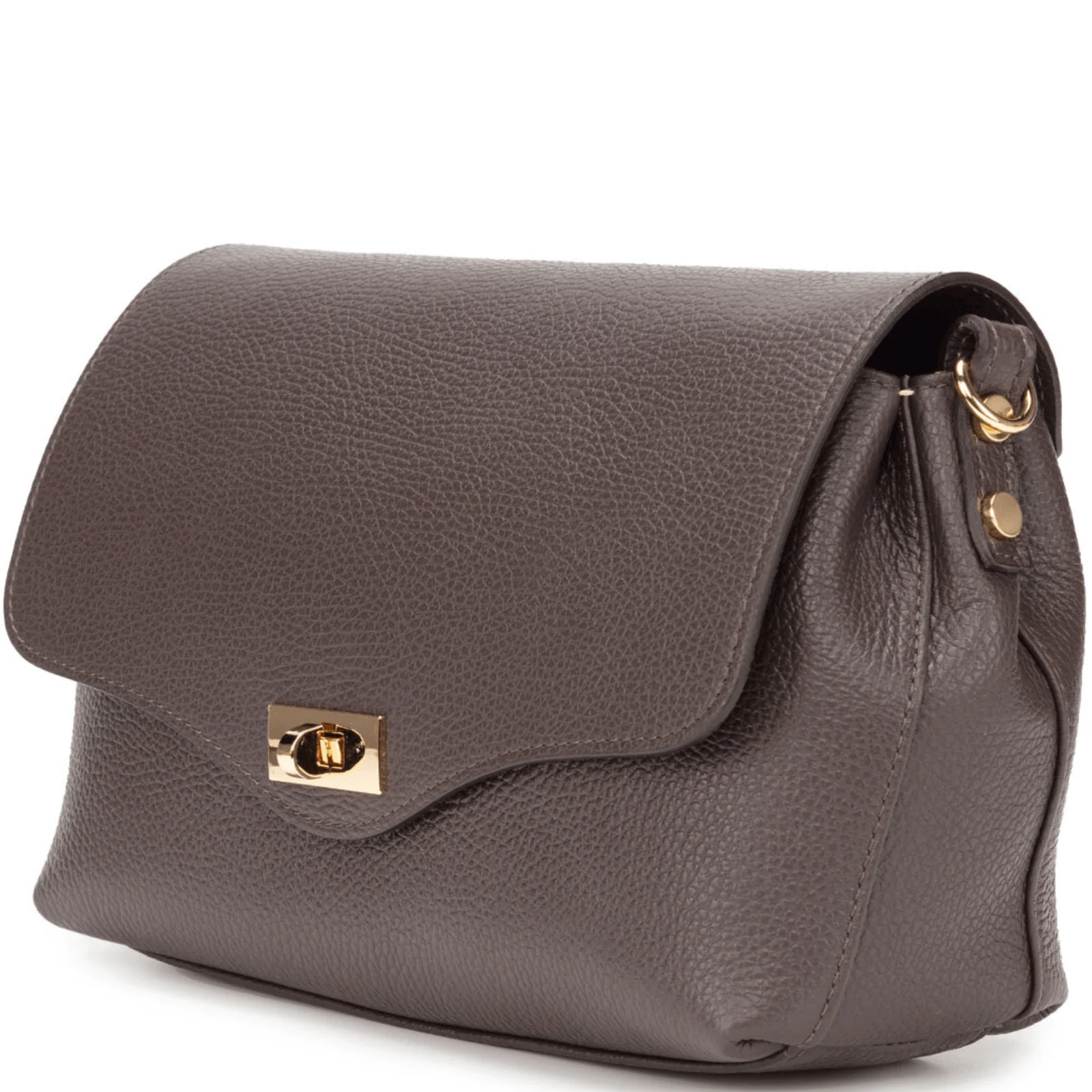 Elie Beaumont Twist Closure Large Bag - Chocolate