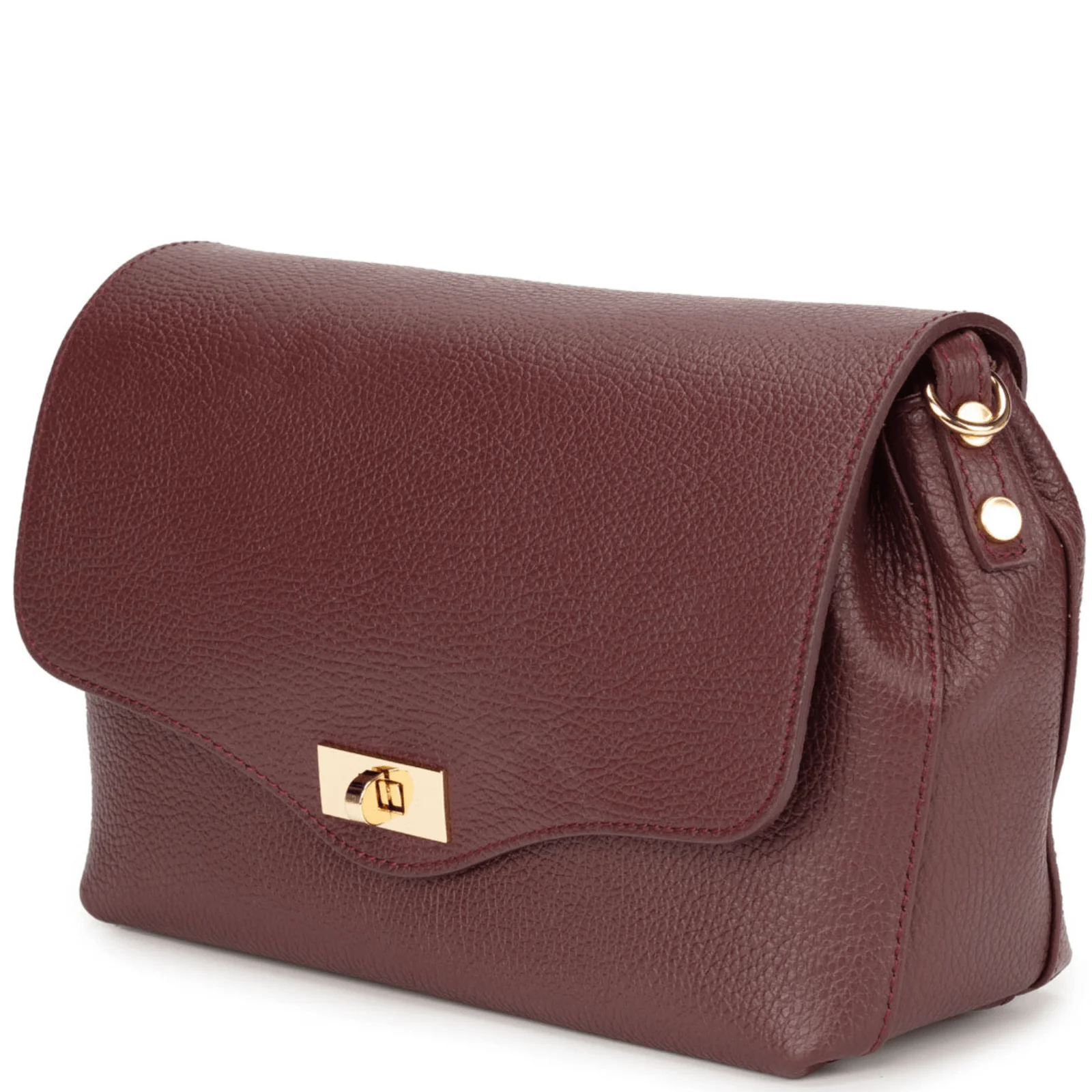 Elie Beaumont Twist Closure Large Bag - Wine