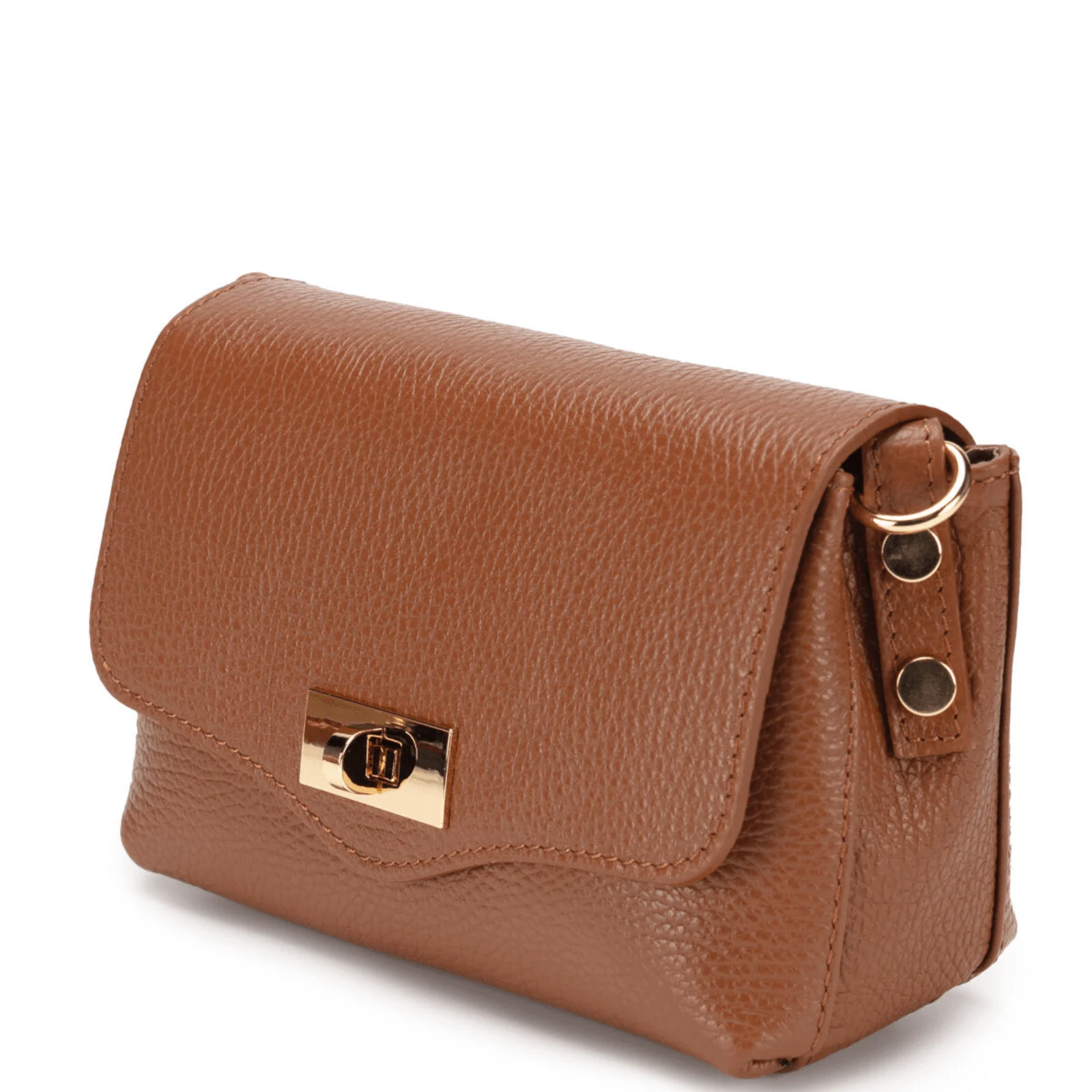 Elie Beaumont Twist Closure Small Bag - Tan