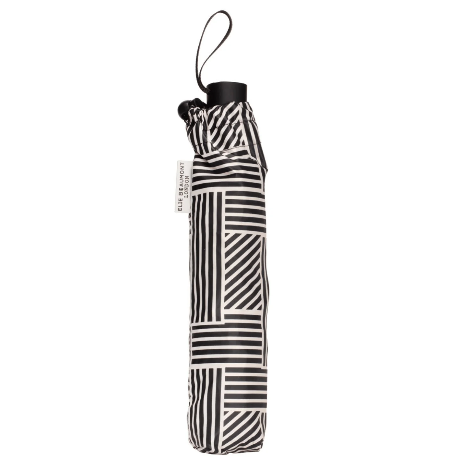 Elie Beaumont Umbrella - Black Geometric - Image 3
