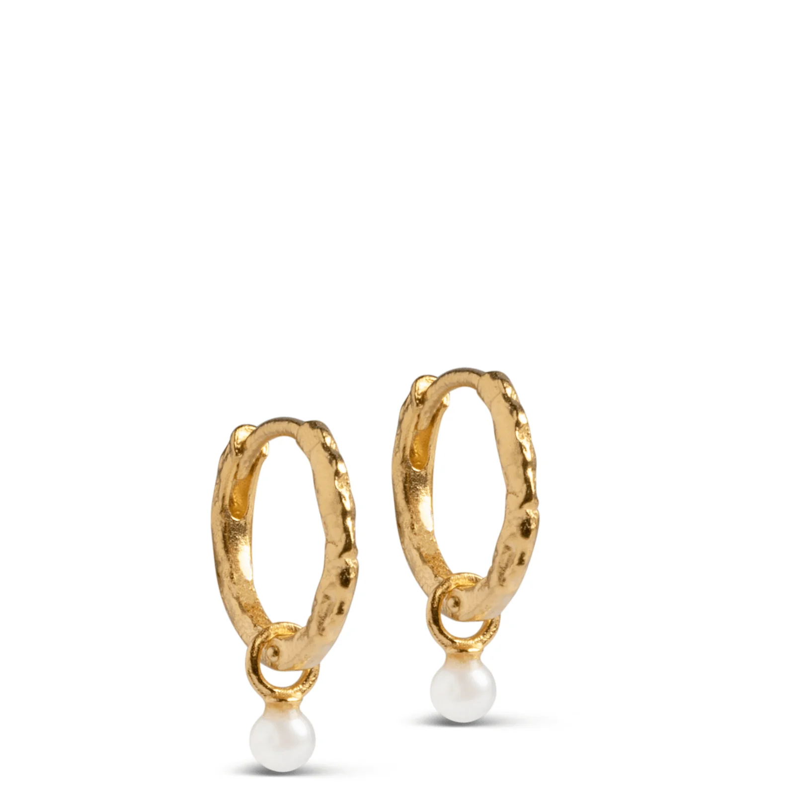 ENAMEL Copenhagen Gold Belle Pearl Hoop Earrings