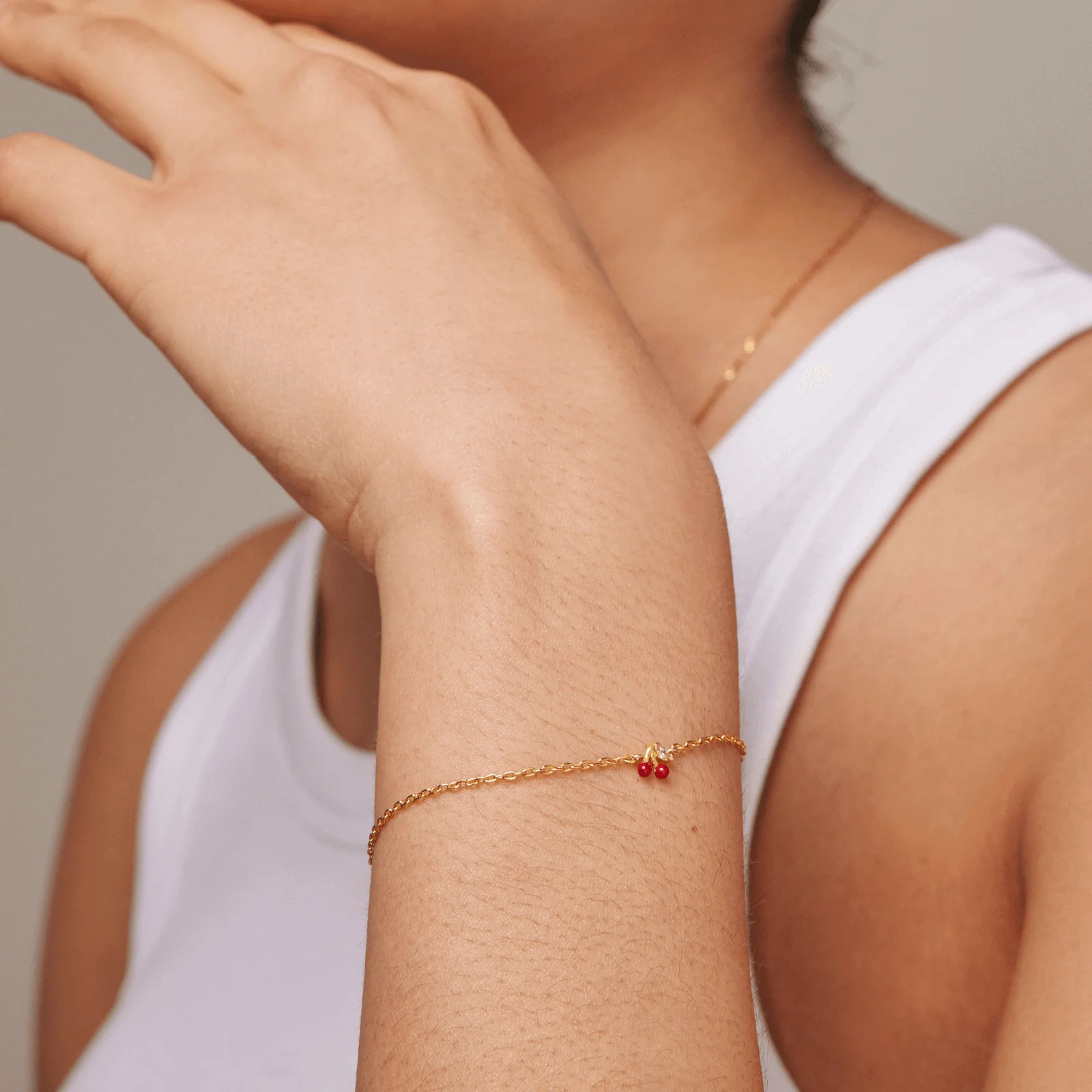 ENAMEL Copenhagen Gold Cherry Bracelet - Image 2
