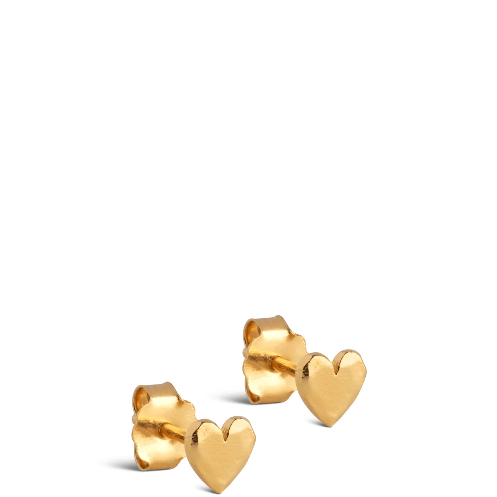ENAMEL Copenhagen Gold Heart Stud Earrings