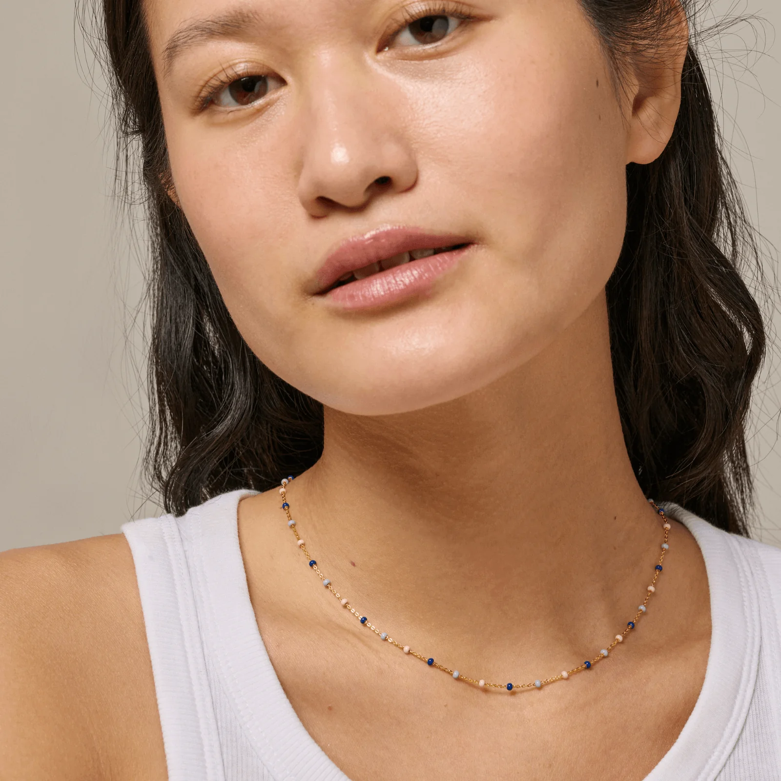 ENAMEL Copenhagen Gold Lola Necklace - Marine - Image 2