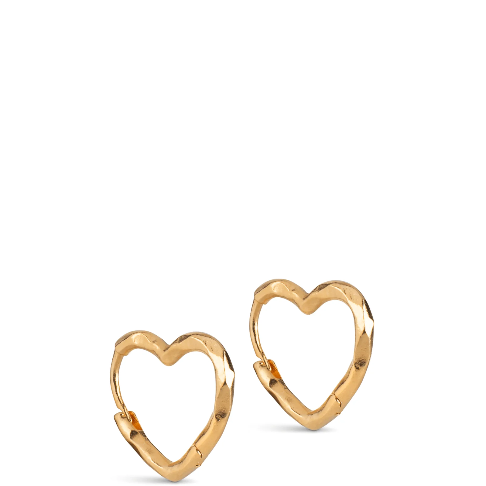 ENAMEL Copenhagen Gold Organic Heart Small Hoop Earrings