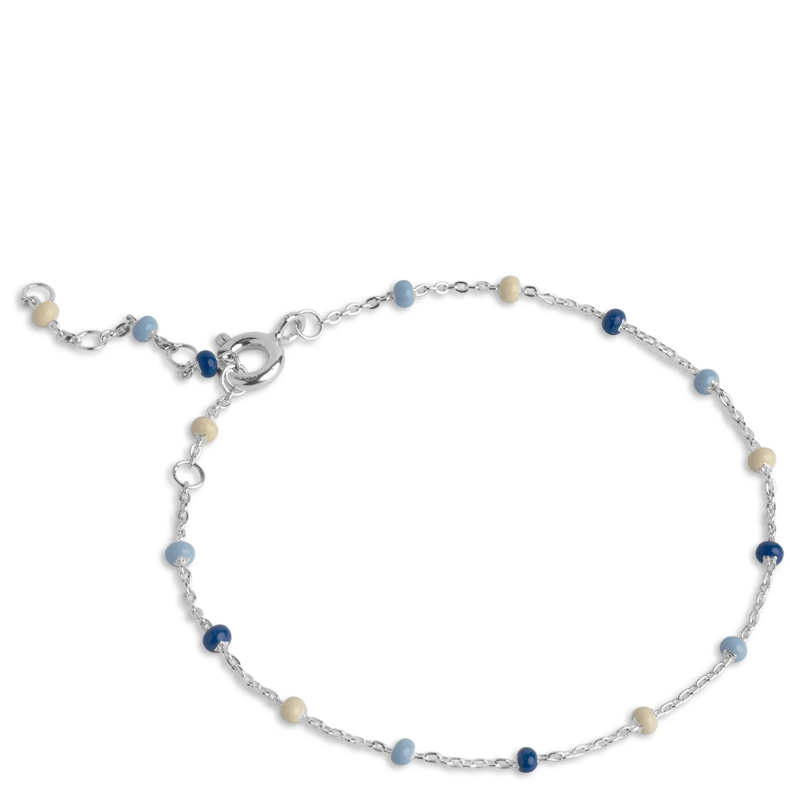 ENAMEL Copenhagen Lola Silver Bead Bracelet - Marine