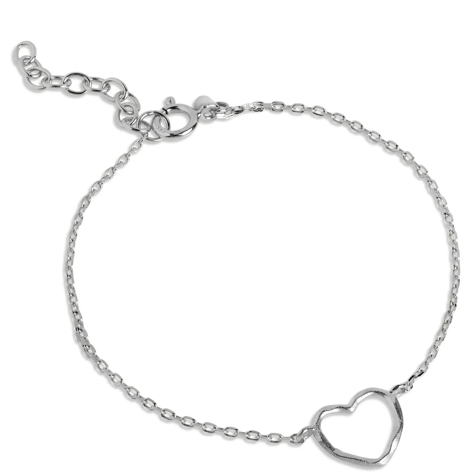 ENAMEL Copenhagen Silver Organic Heart Bracelet