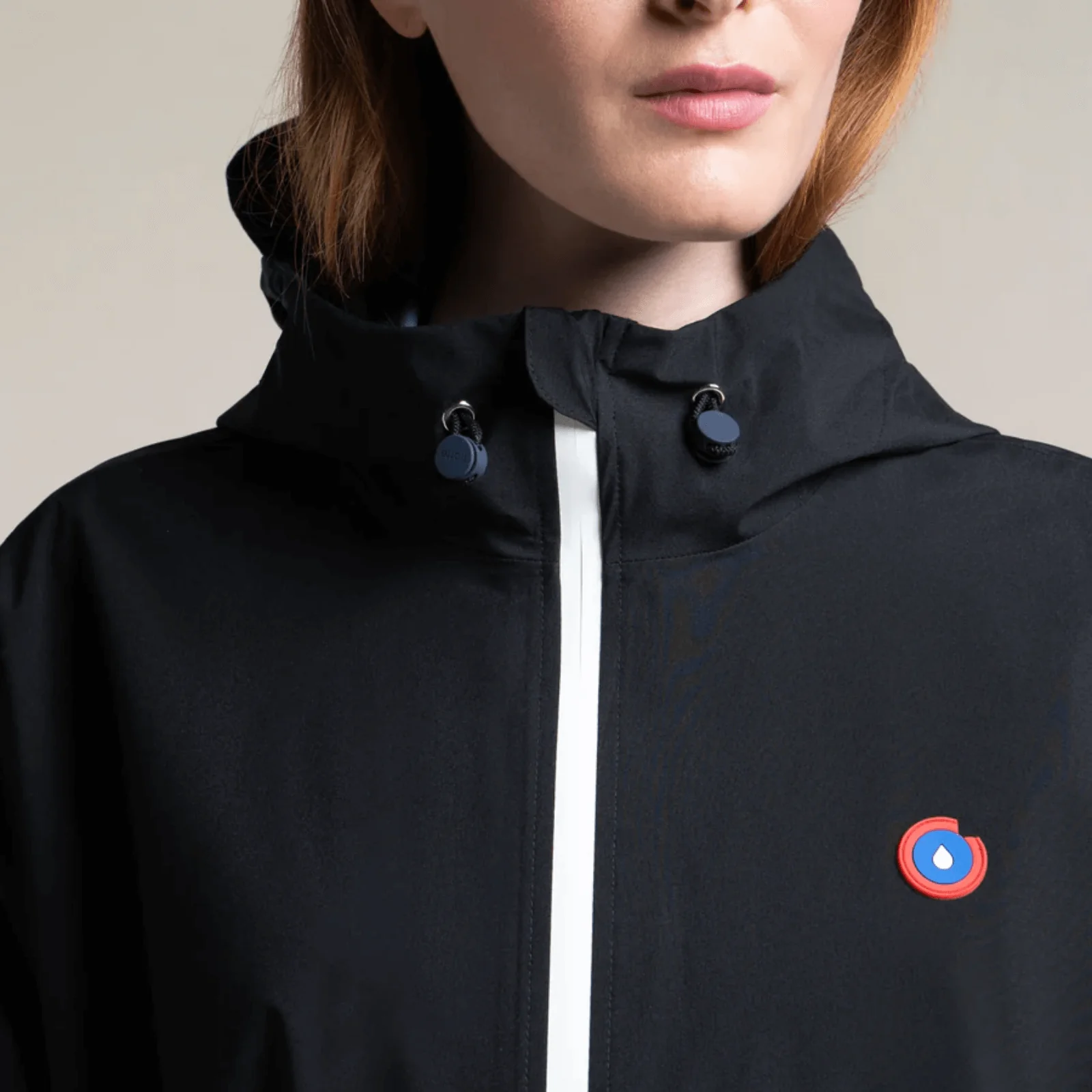 Flotte Liberte Black Waterproof Hooded Raincoat - Image 4