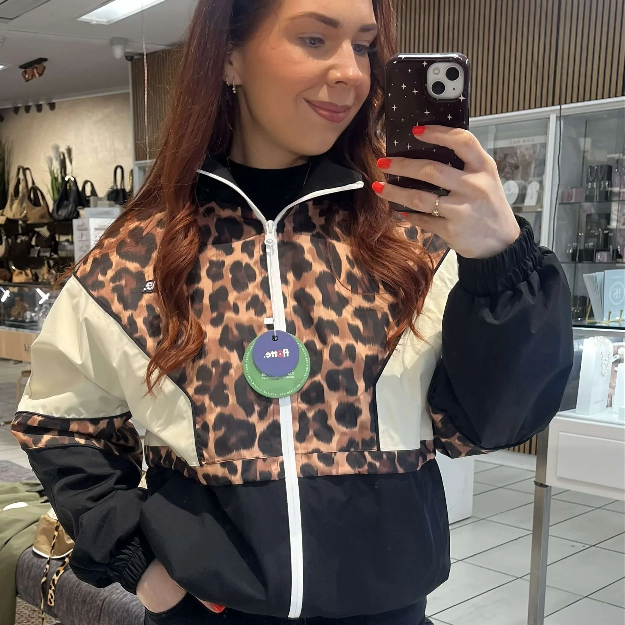 Flotte Saint Martin Sahara Waterproof Leopard Bomber Jacket - Image 4