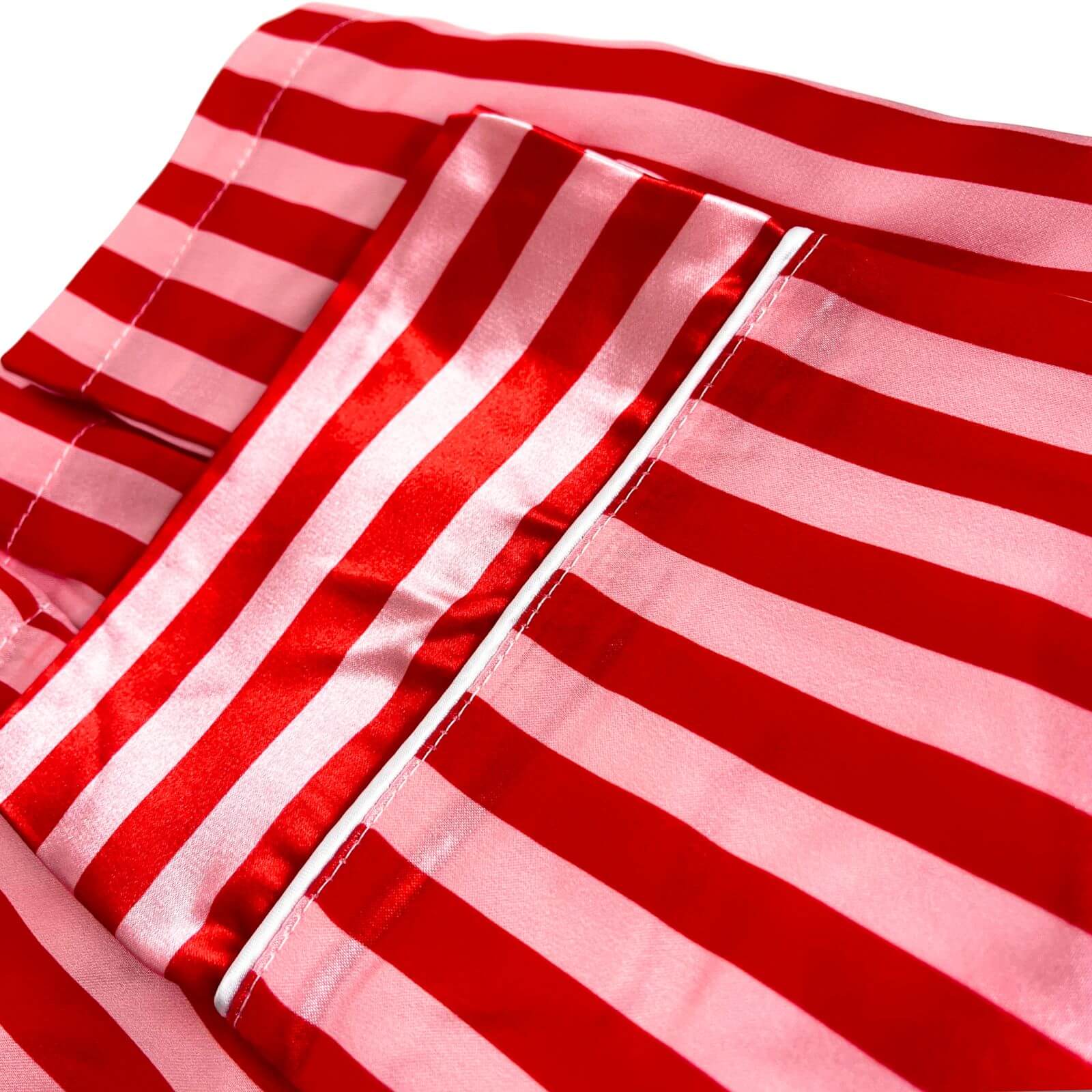Four Sisters Red/Pink Striped Satin Pyjamas - Image 3