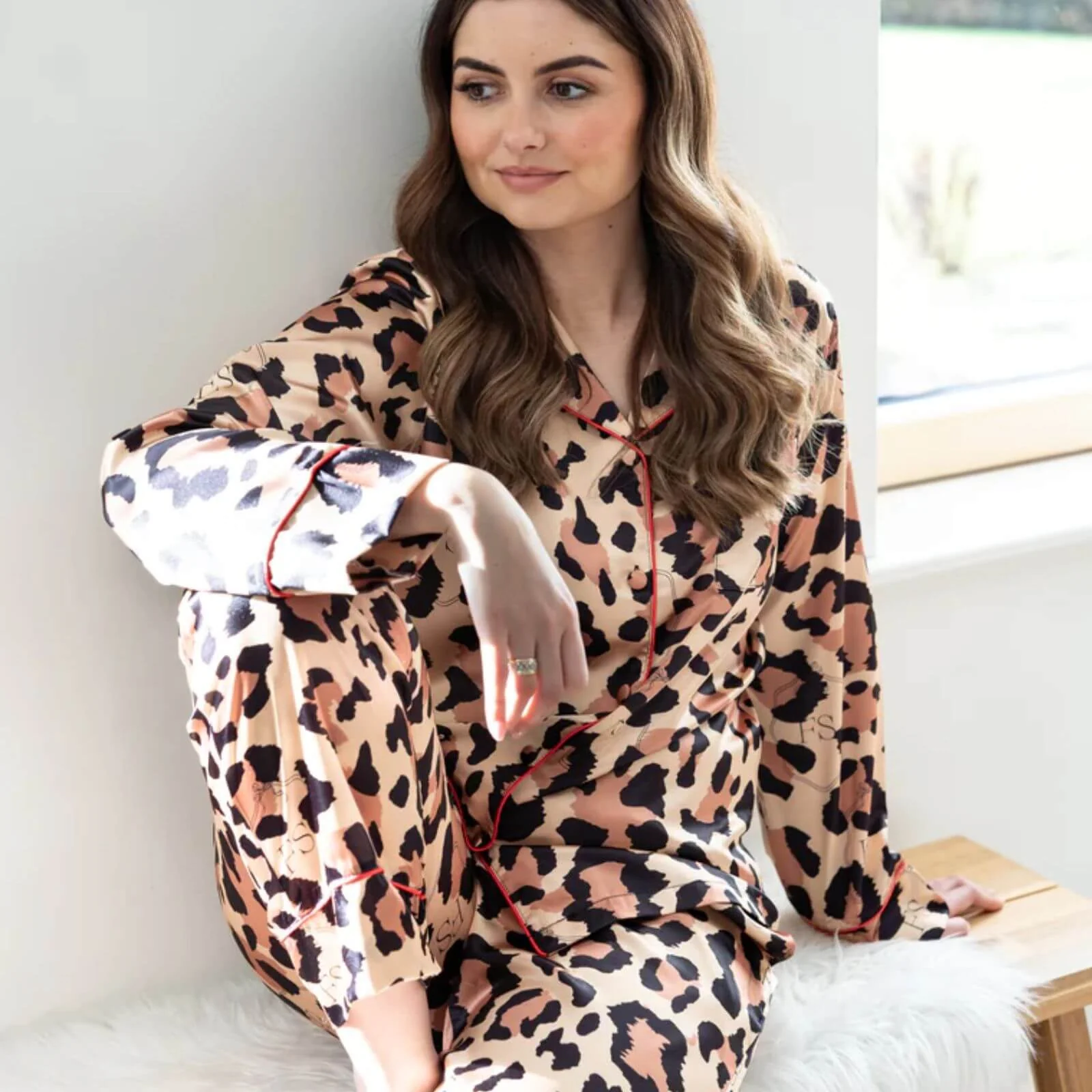 Four Sisters Wild Dreams Satin Pyjamas - Image 4