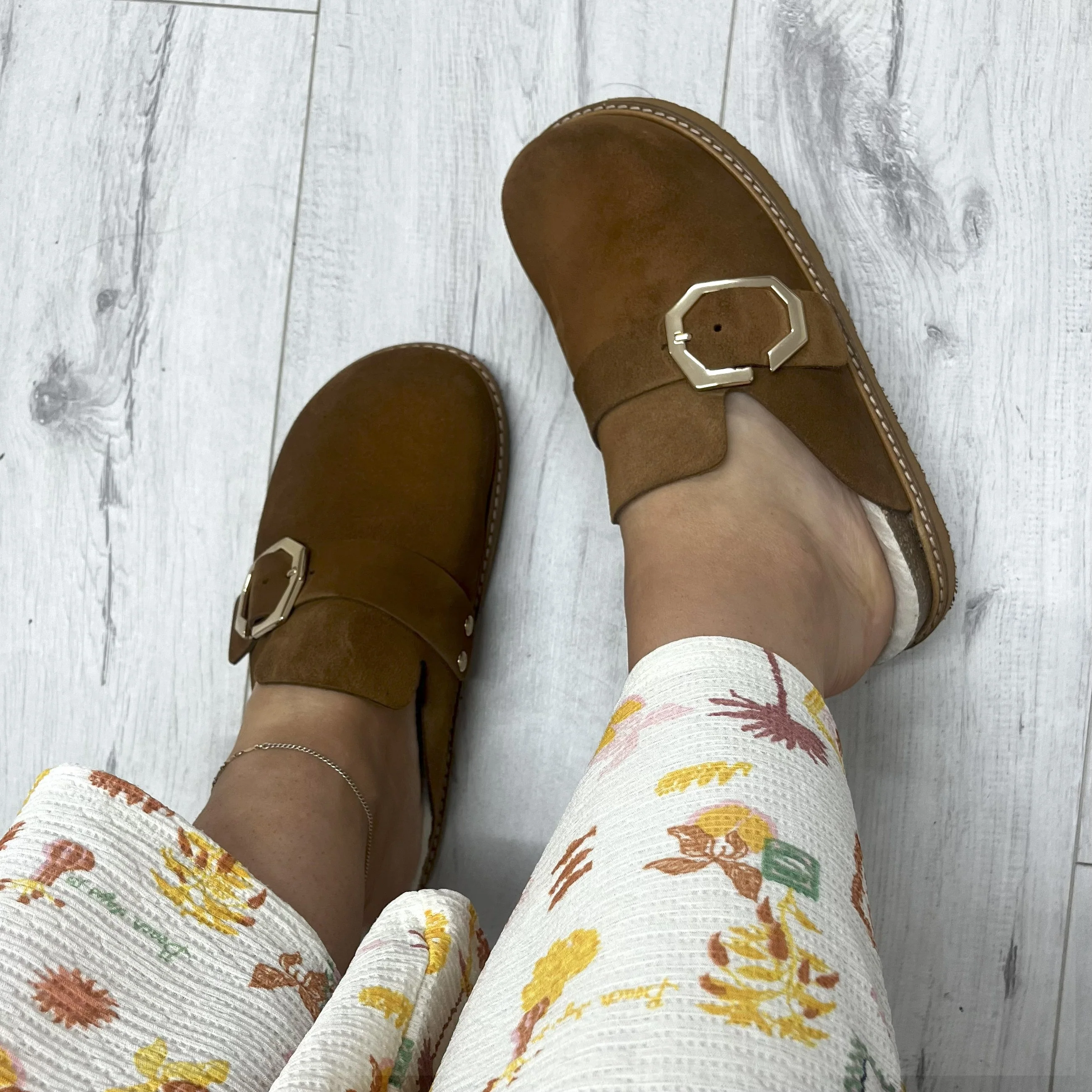 Genuins Grisel Camel Suede Slip On Shoes - Image 4