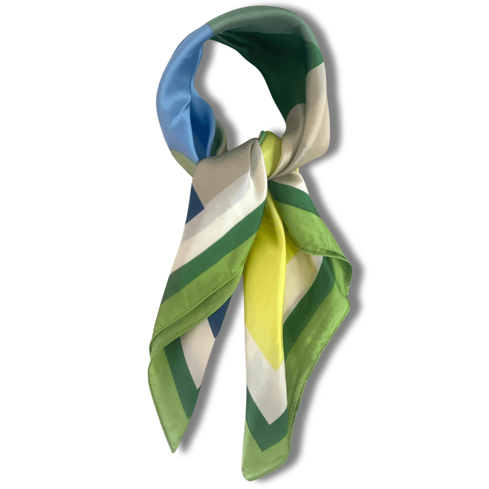 Geometric Pattern Neck Scarf - Green