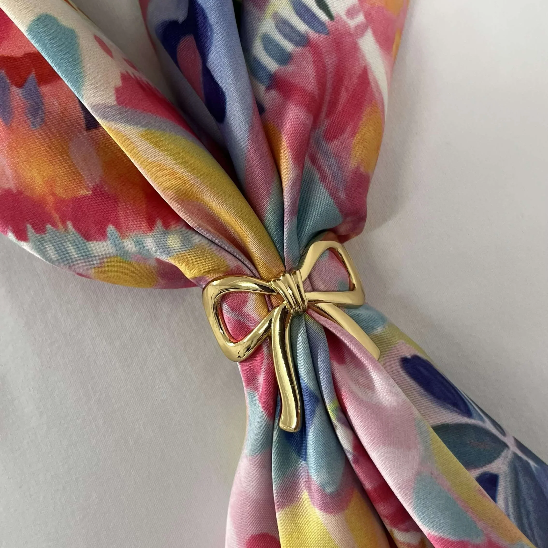 Gold Bow Scarf Ring - Image 3