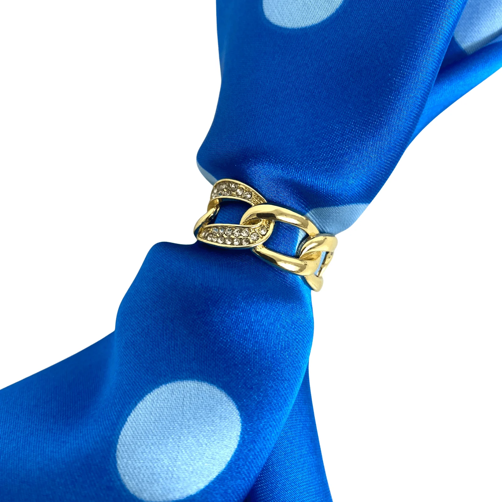 Gold Curb Chain Scarf Ring