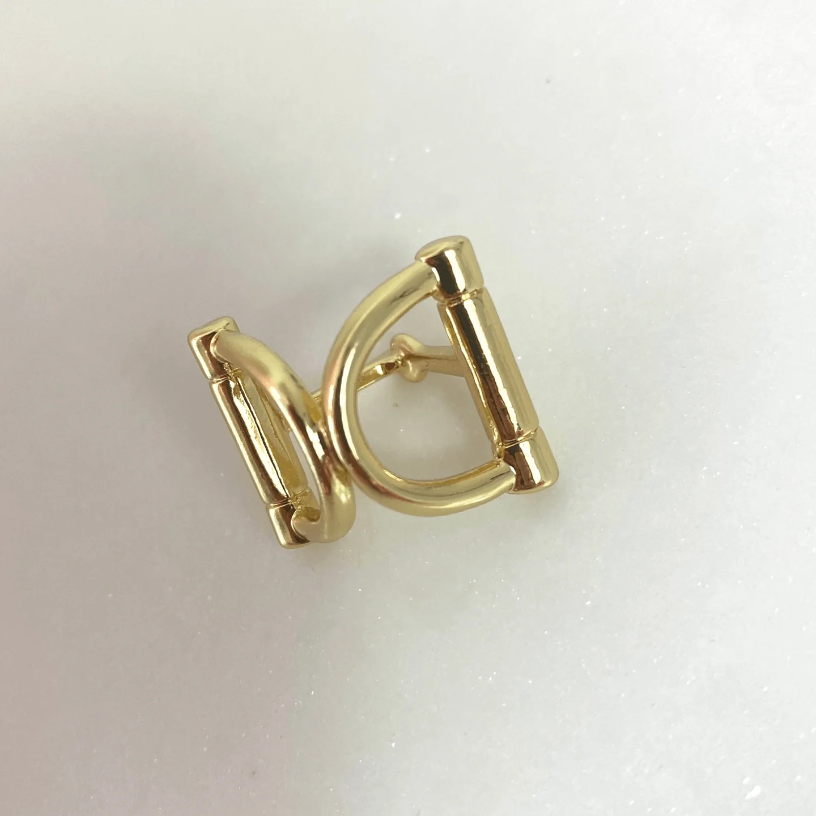 Gold Saddle Scarf Ring - Image 2