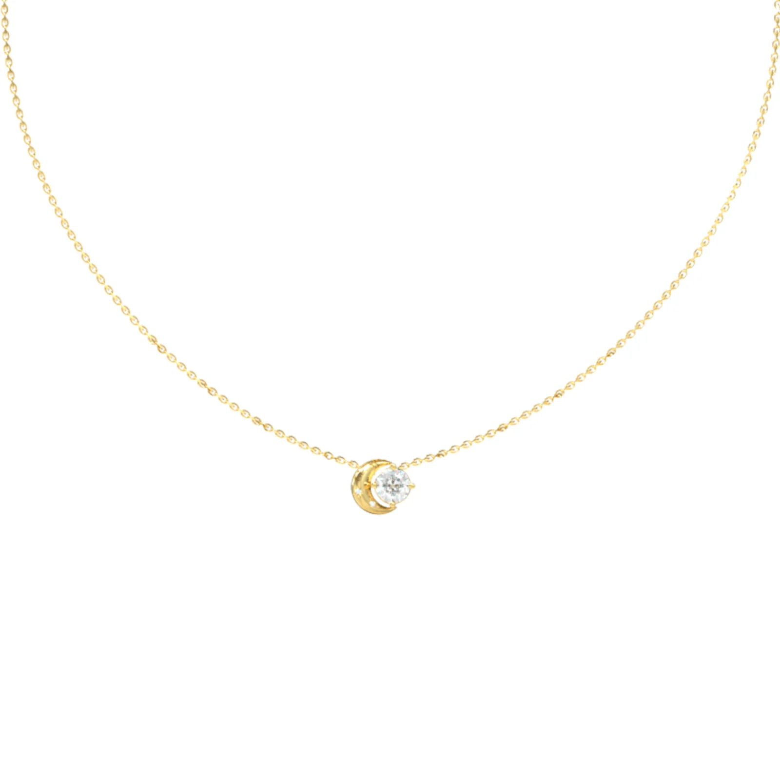 Guess Aurora Gold Moon Necklace