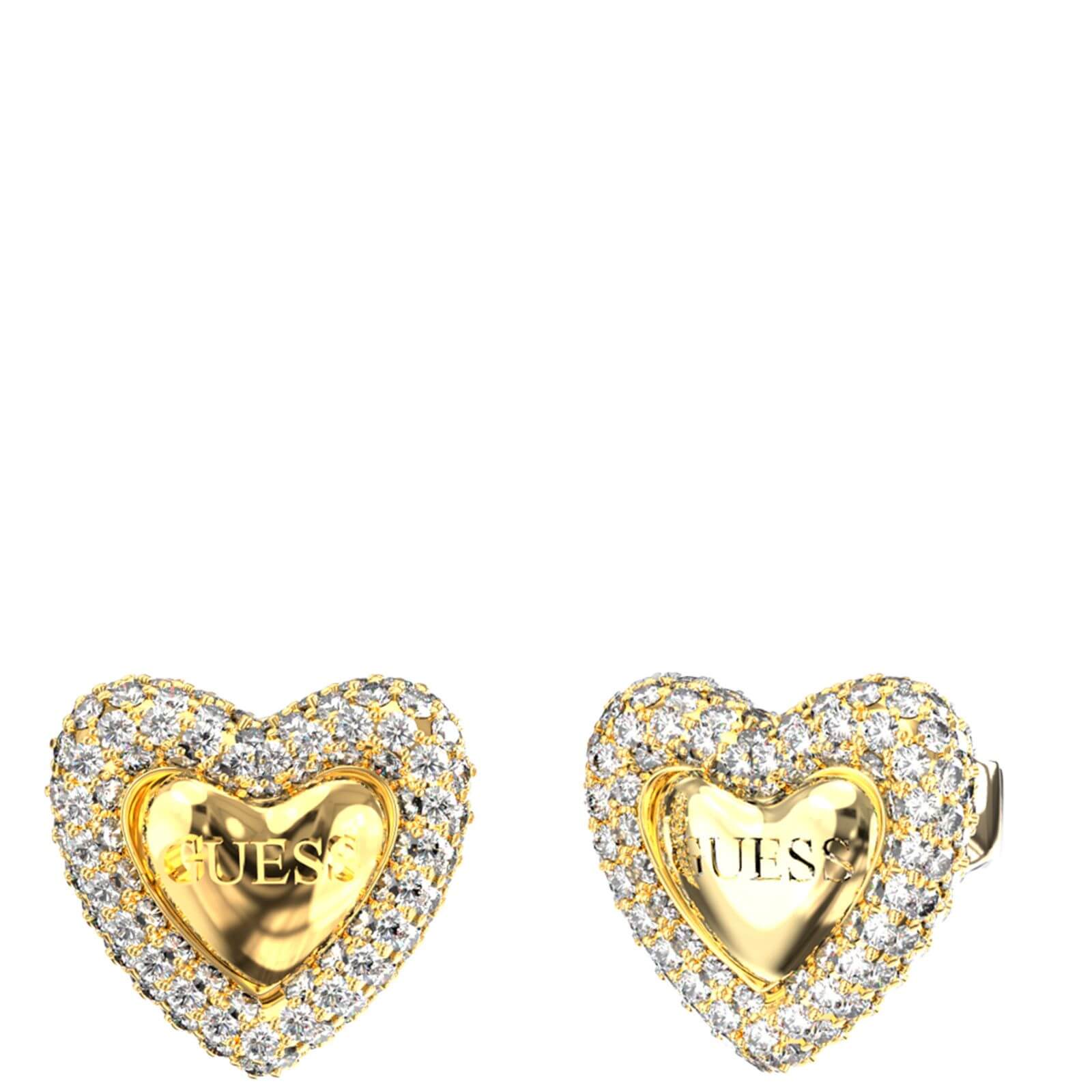 Guess Beloved Gold Heart Stud Earrings