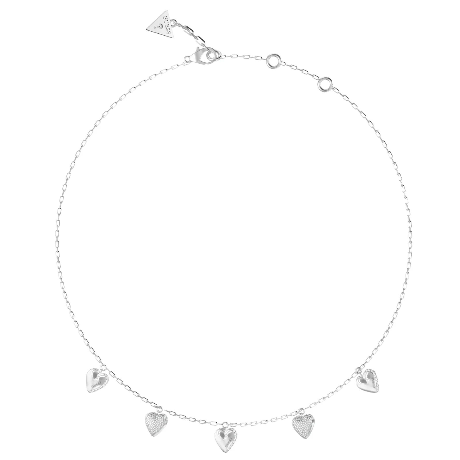 Guess By Your Side Silver Heart Necklace - Image 2