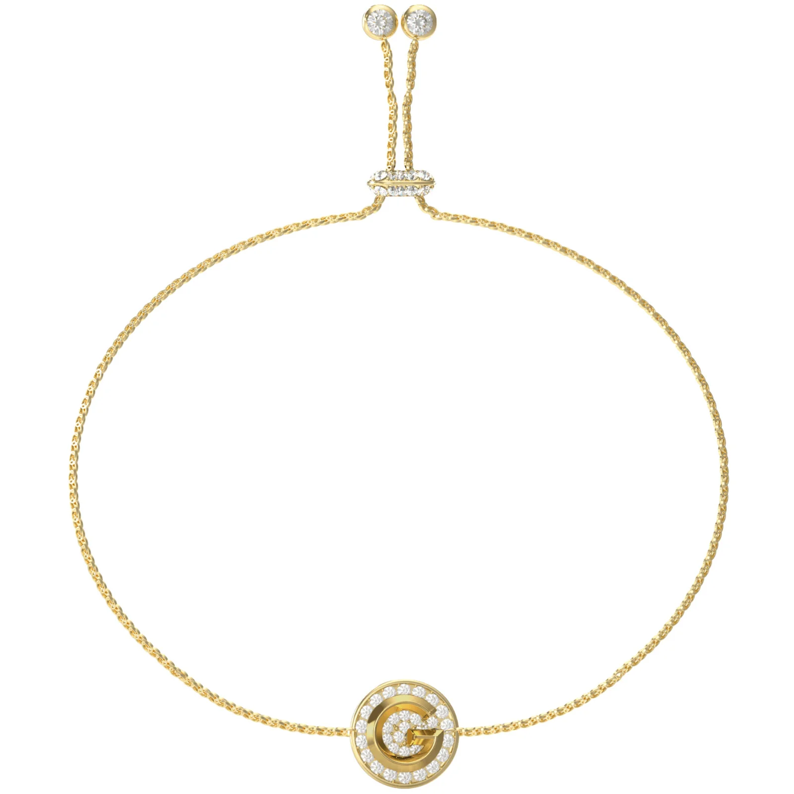 Guess G Crystal Gold Adjustable Bracelet