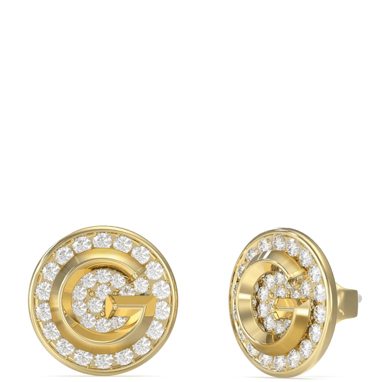 Guess G Crystal Gold Stud Earrings