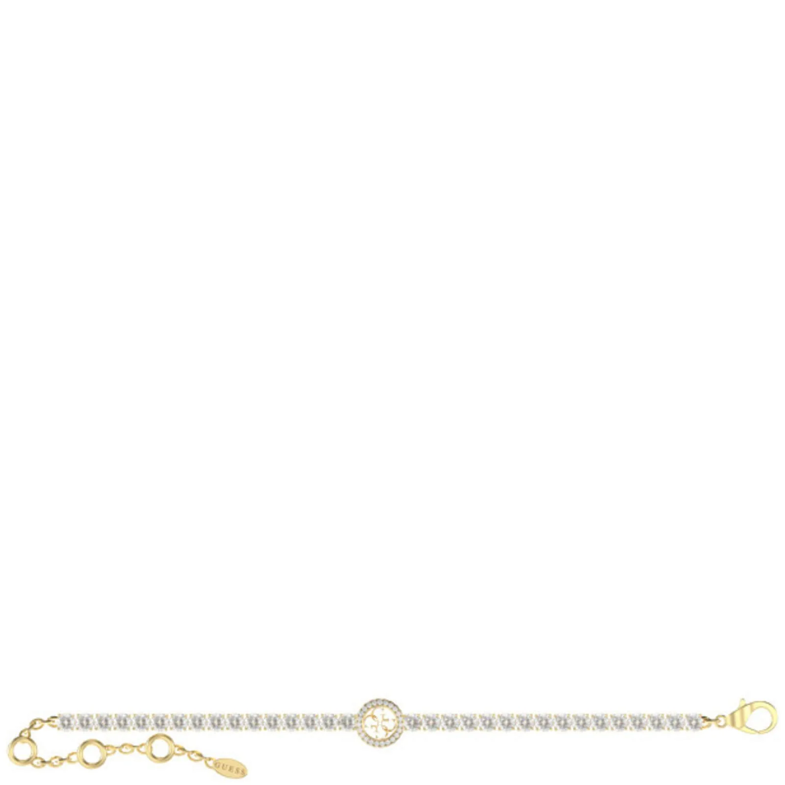 Guess Gold Paradise 4G Logo Clear Crystal Bracelet