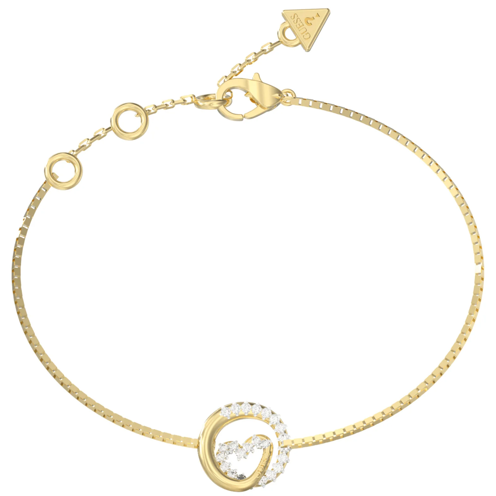 Guess Iconique Gold Heart Logo Bracelet