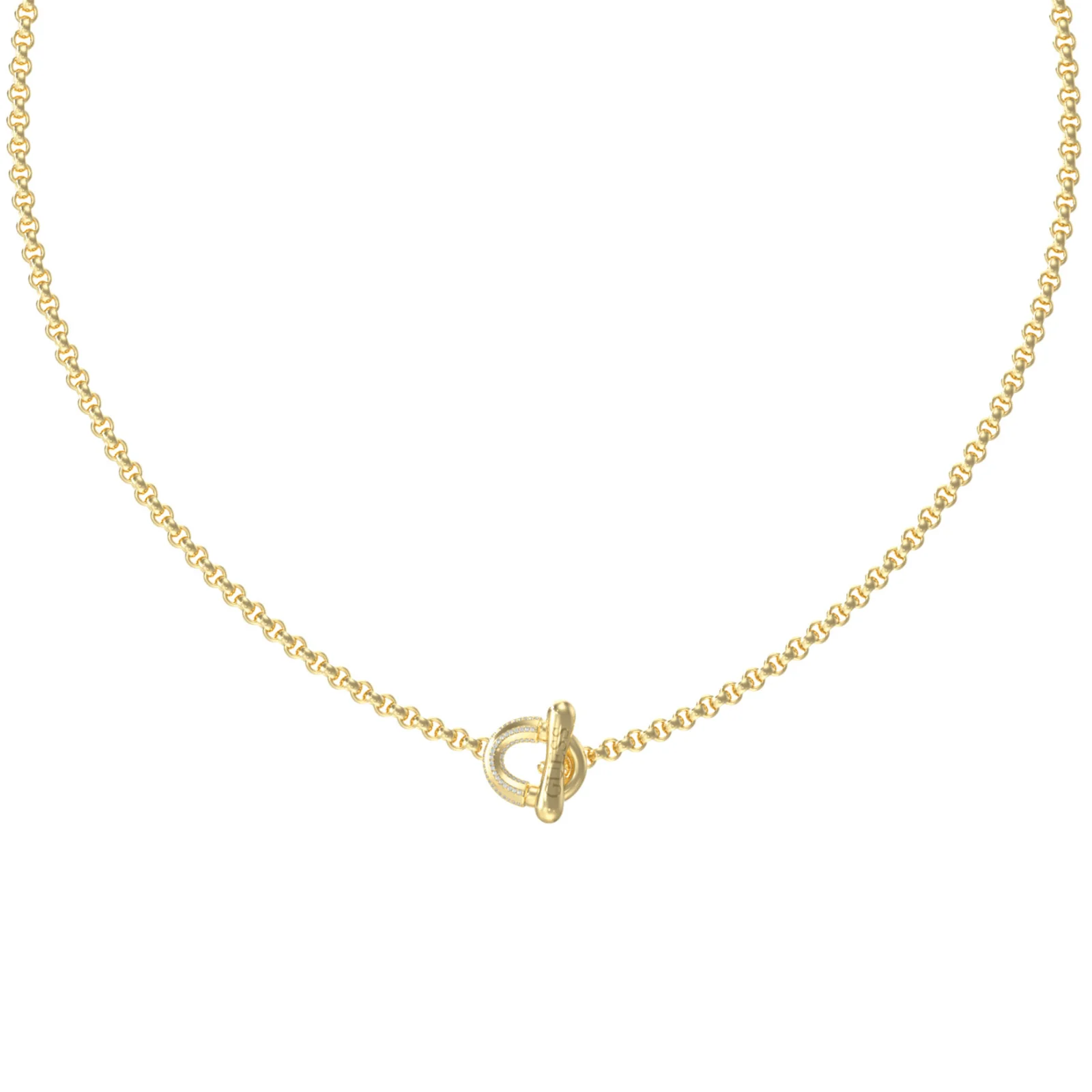 Guess Majorelle Gold TBar Necklace
