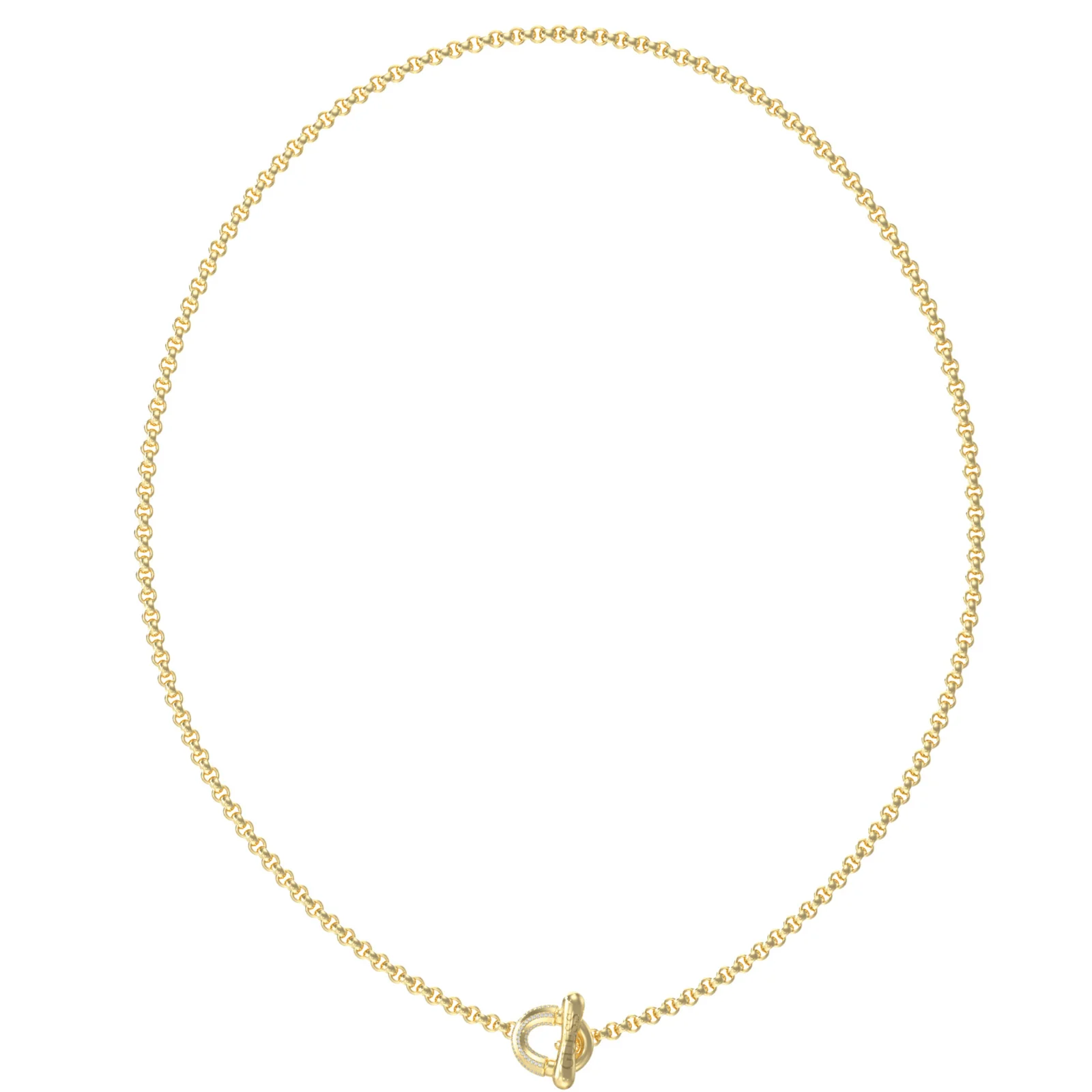 Guess Majorelle Gold TBar Necklace - Image 2