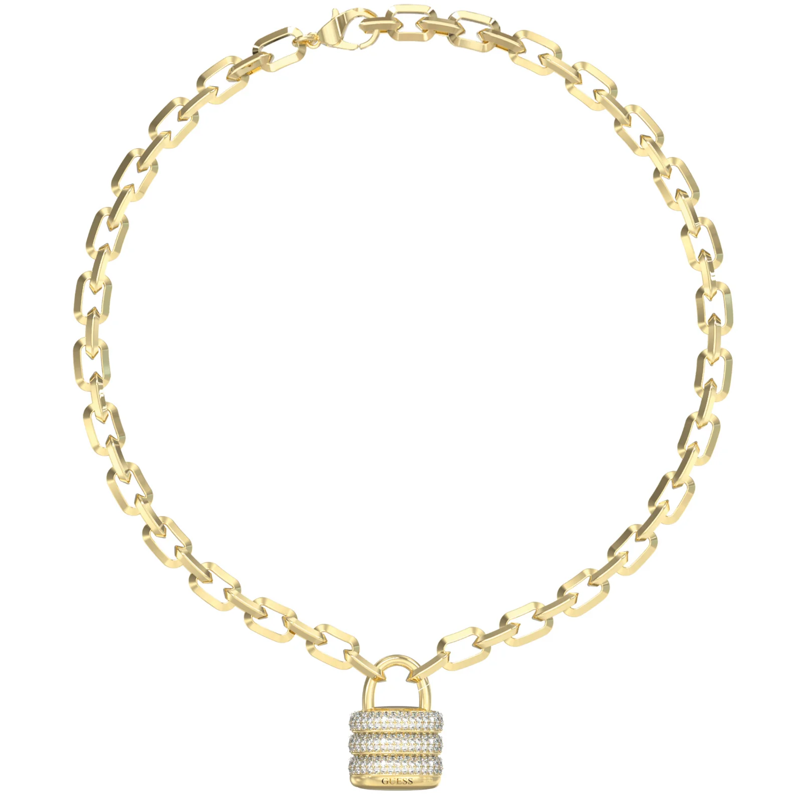 Guess My Secret Gold Padlock Necklace - Image 2