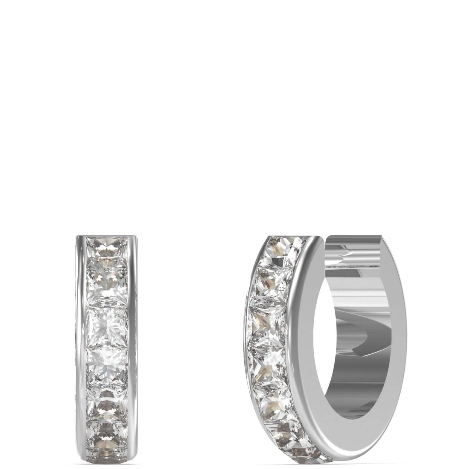 Guess Silver Small Huggie Earrings