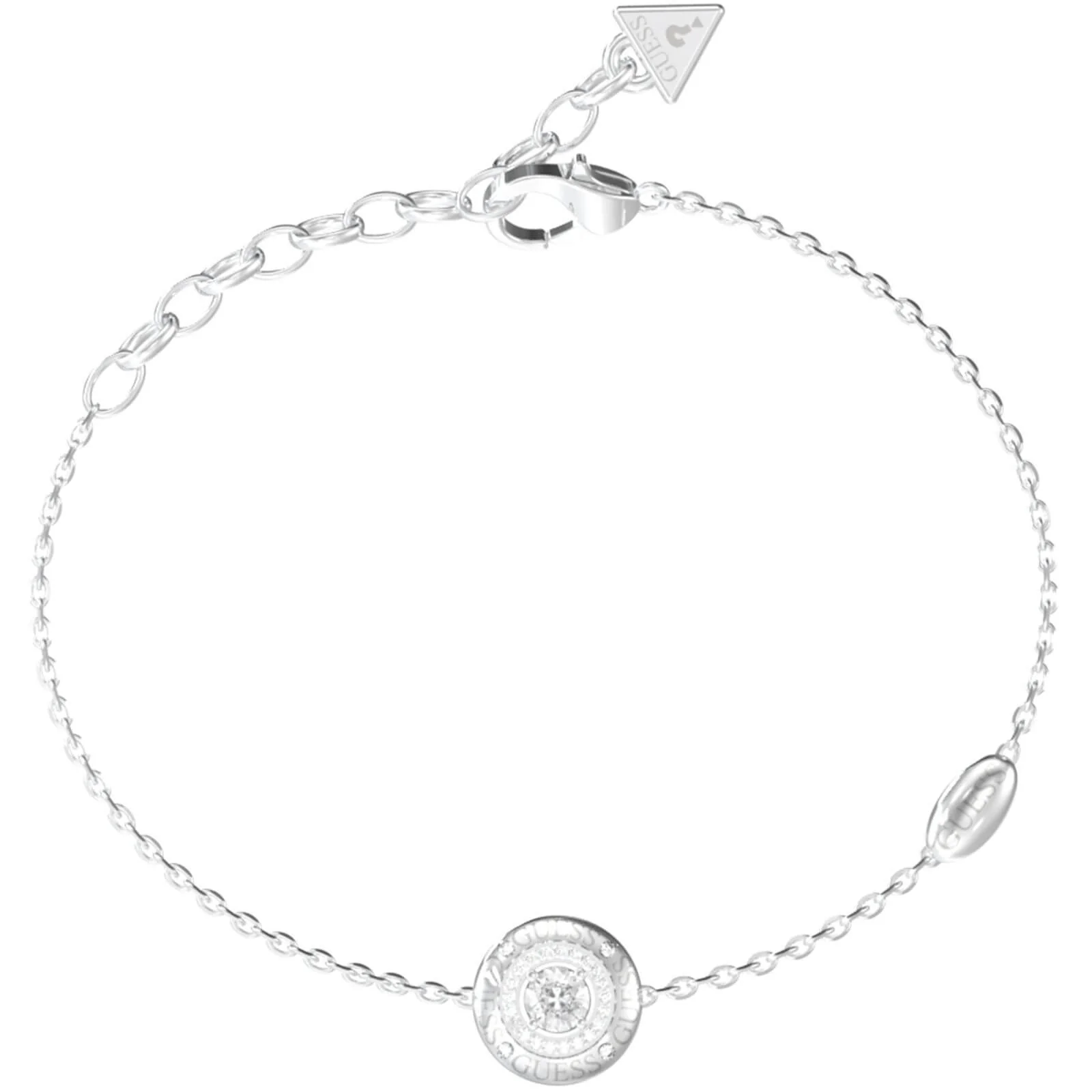 Guess Sparks Silver Coin Pendant Bracelet