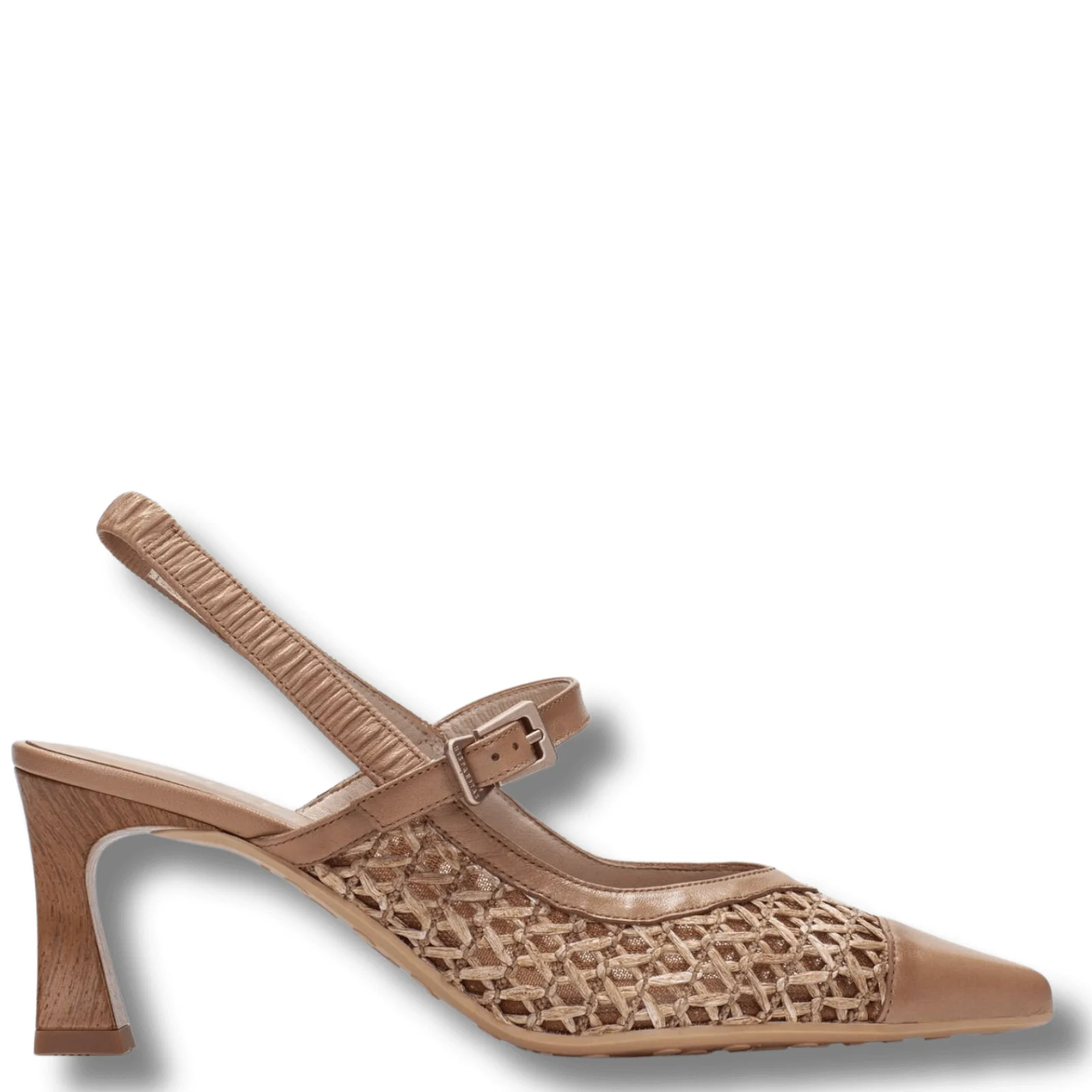 Hispanitas Almond Woven High Heel Pointed Toe Shoes
