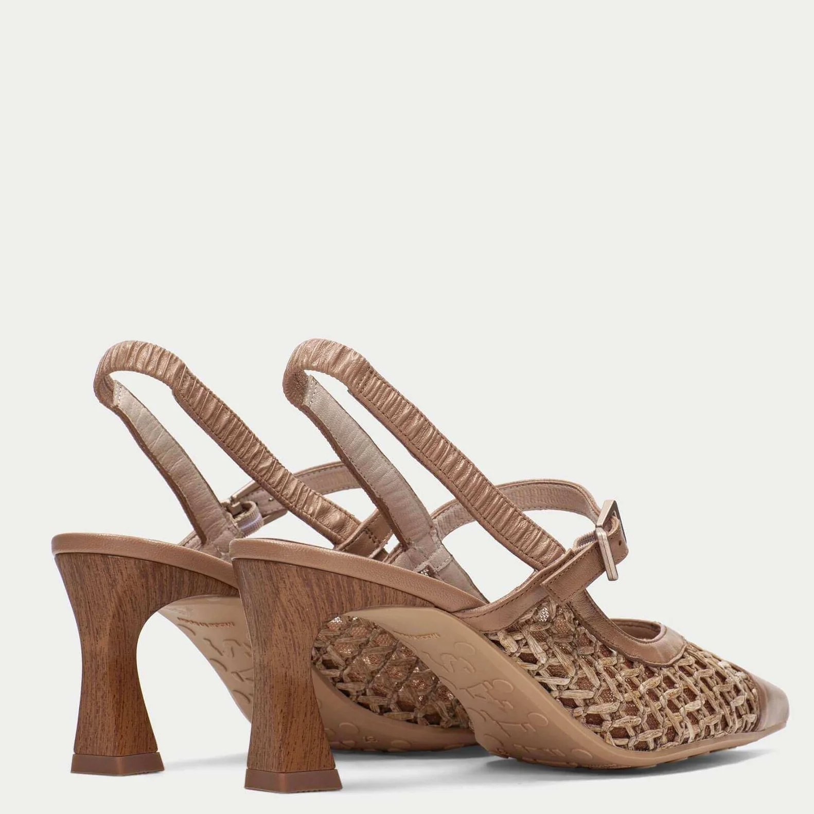 Hispanitas Almond Woven High Heel Pointed Toe Shoes - Image 3
