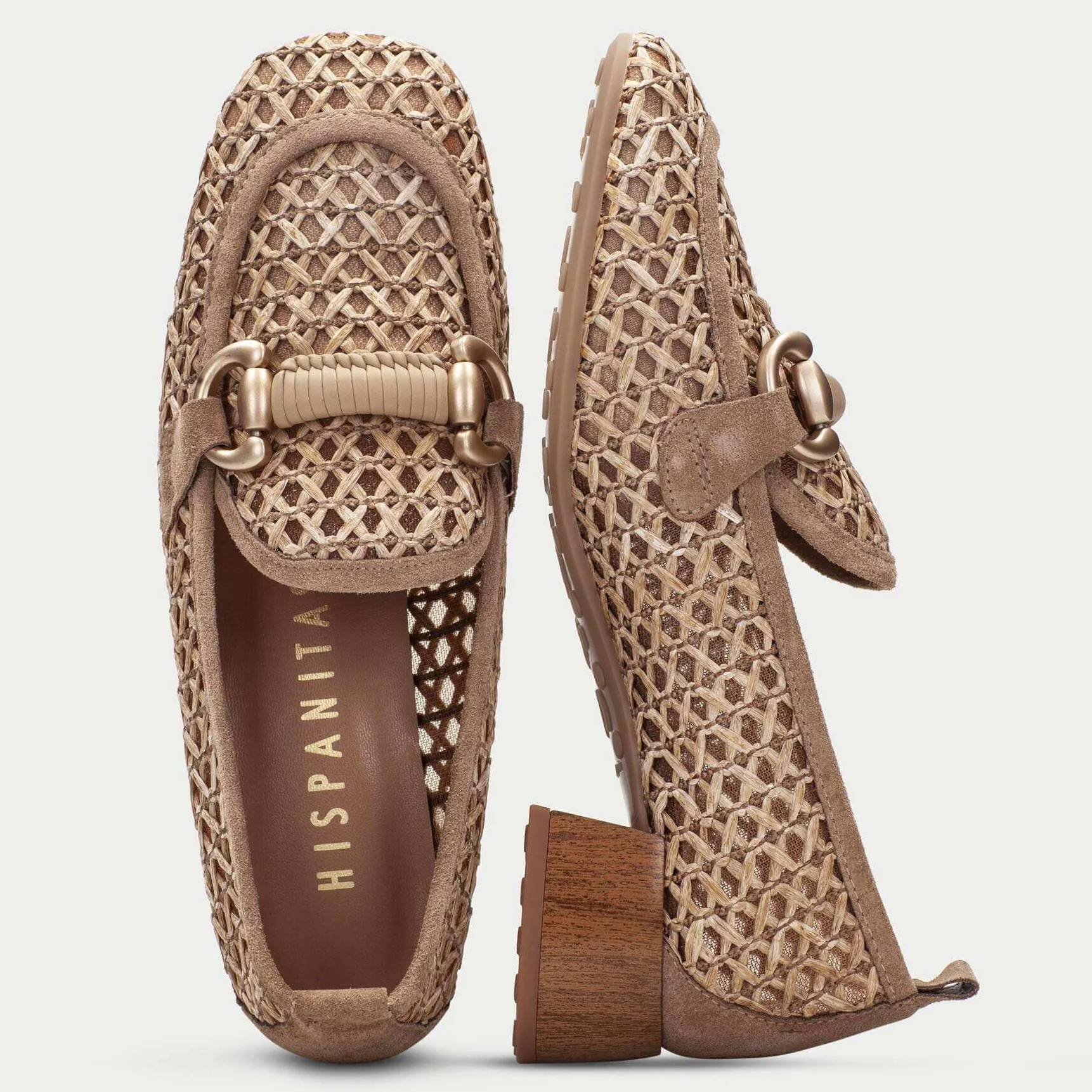 Hispanitas Almond Woven Small Heel Shoes - Image 3