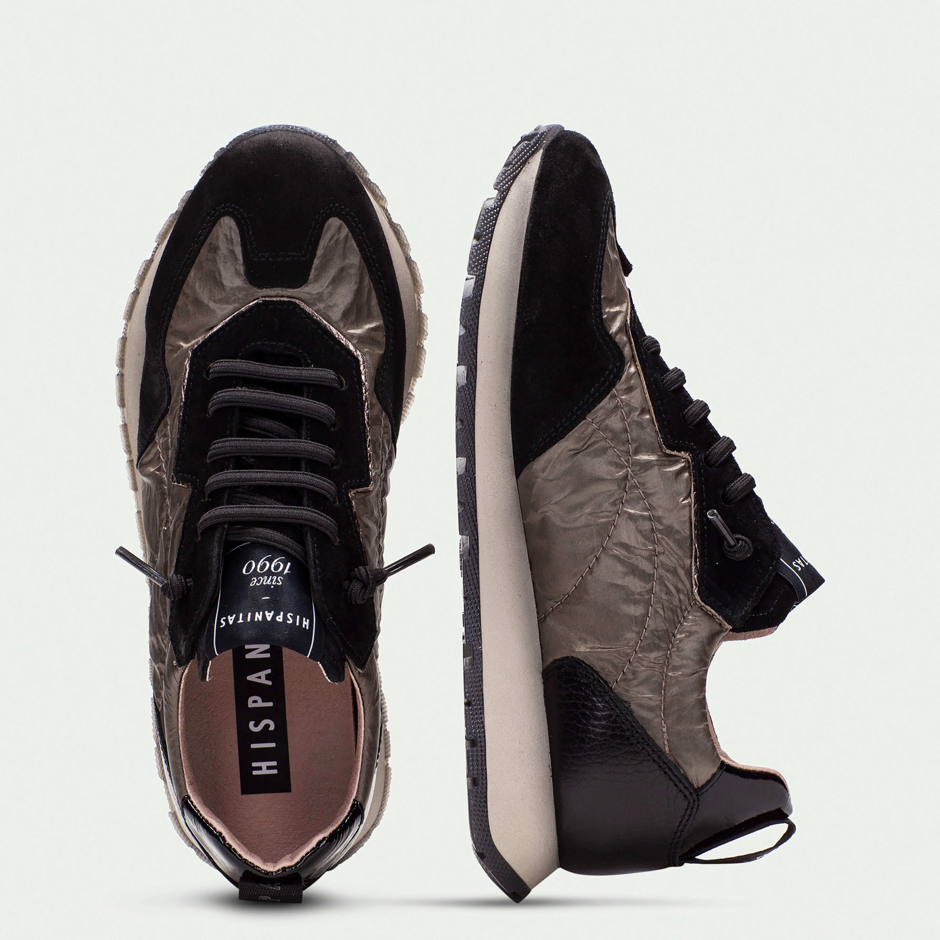 Hispanitas Black Leather Sporty Sneakers - Image 4