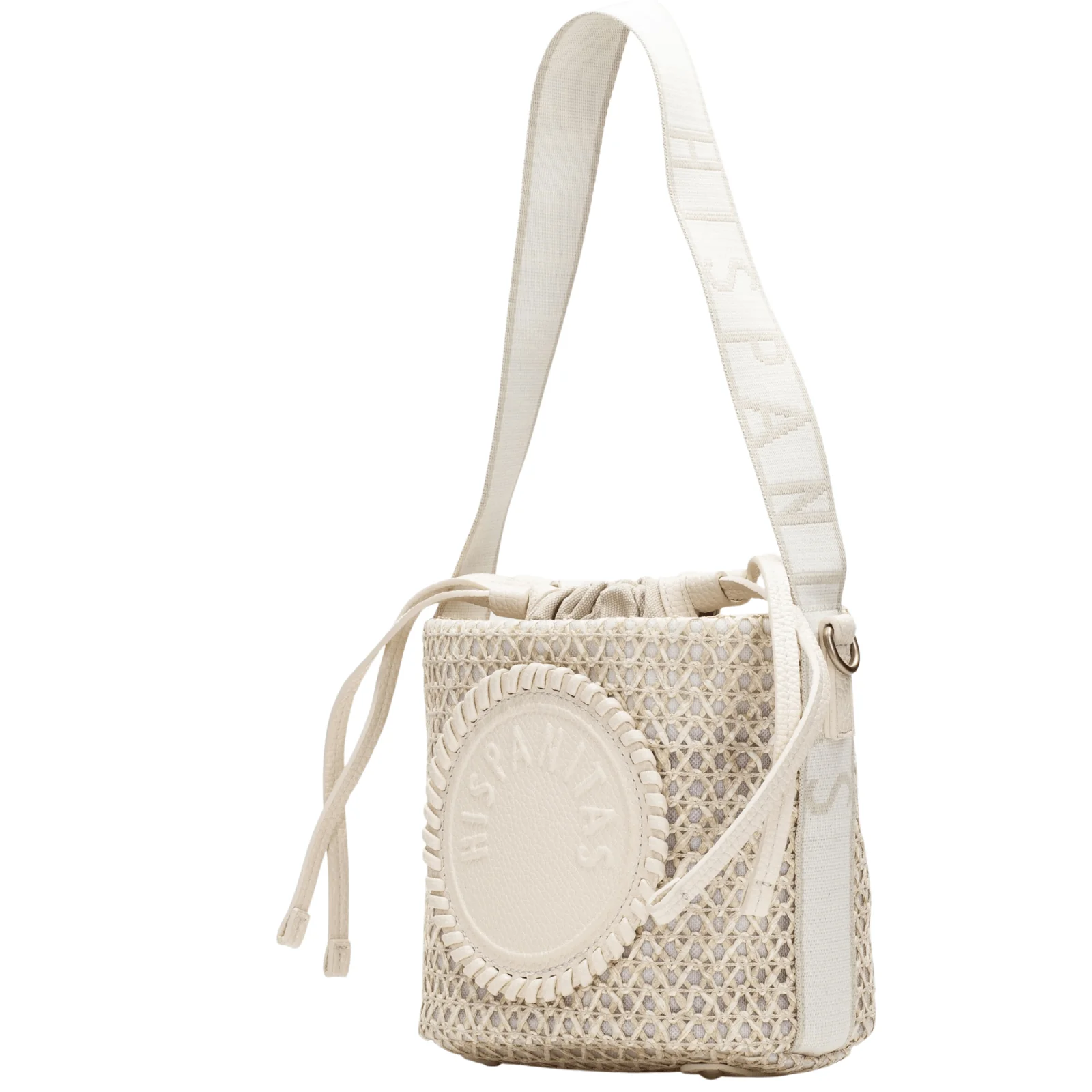Hispanitas Cream Raffia Bucket Bag - Image 2