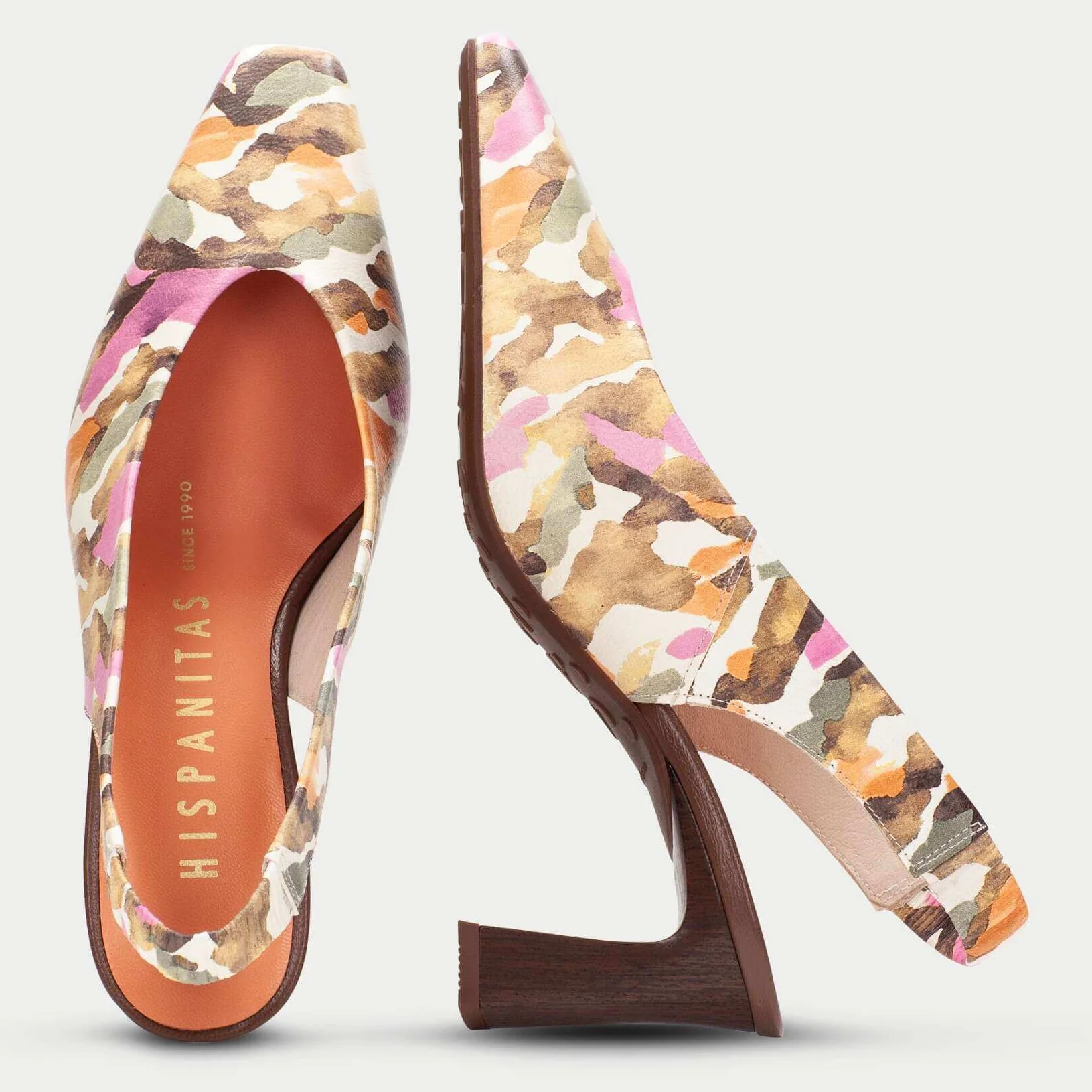 Hispanitas Smudge Patterned High Heel Pointed Toe Shoes - Image 4