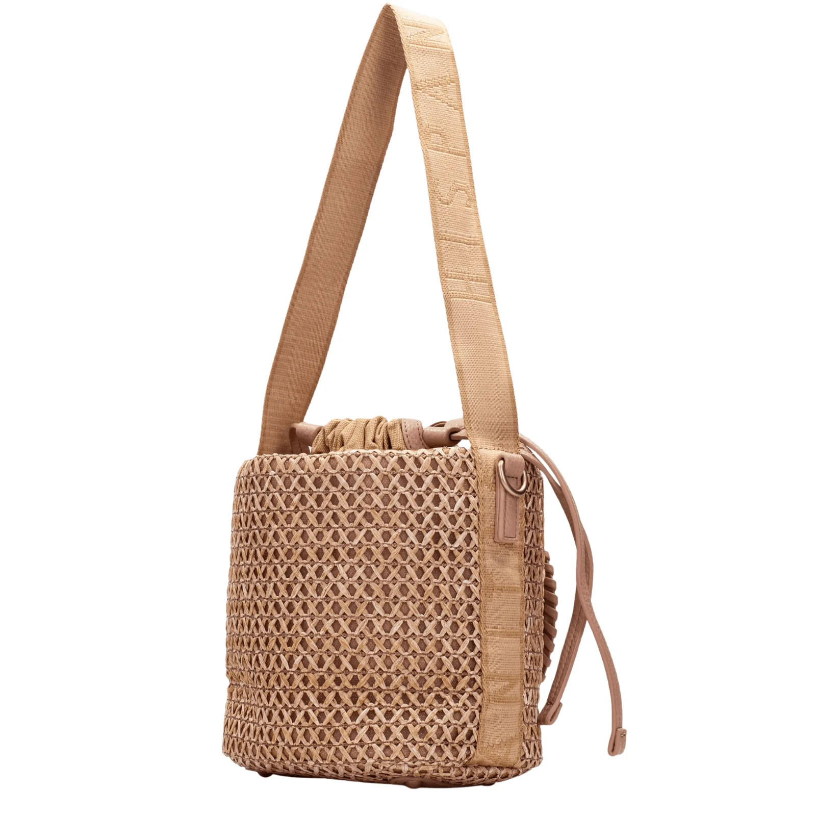 Hispanitas Tan Raffia Bucket Bag - Image 2