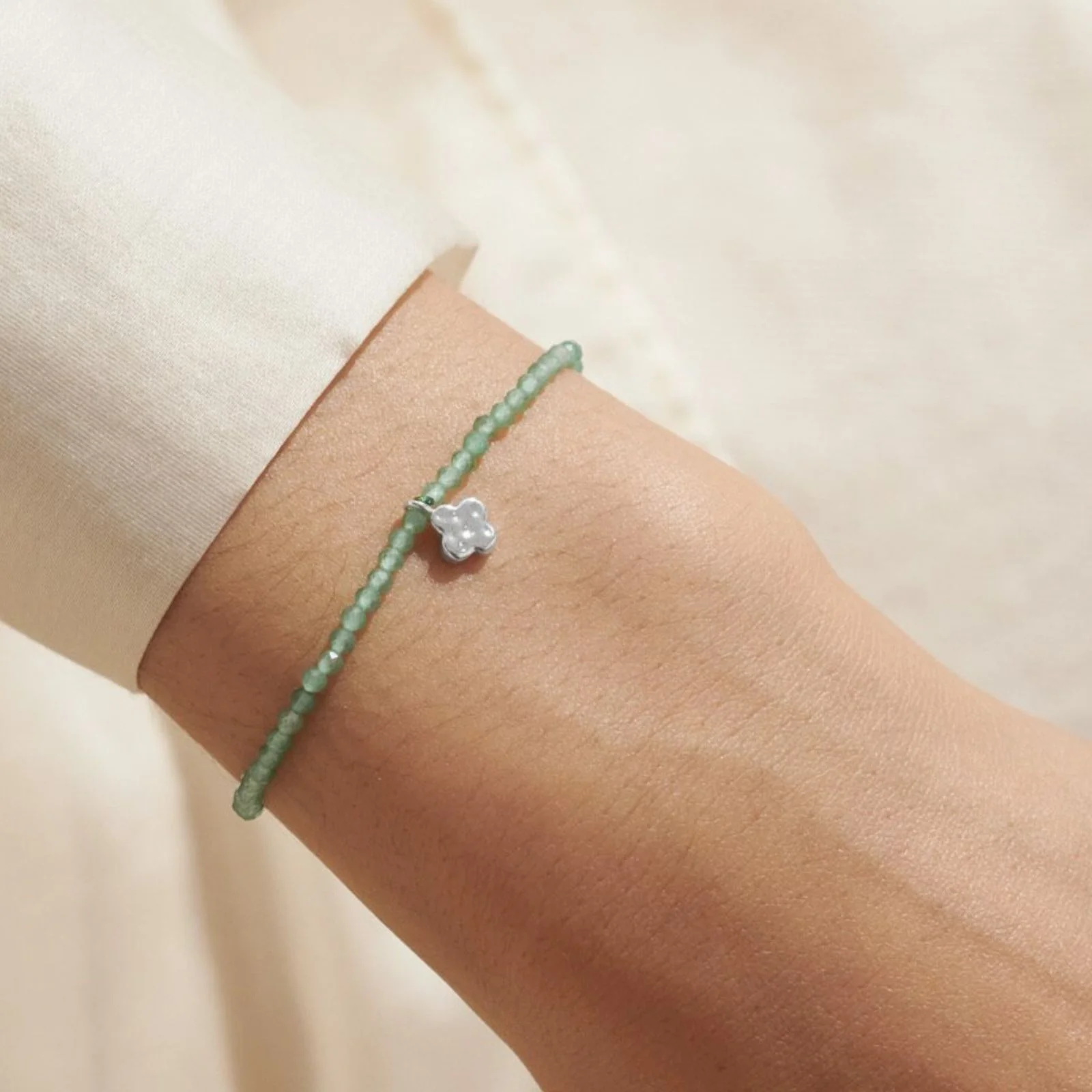 Joma Aventurine Clover Bead Bracelet - Image 2