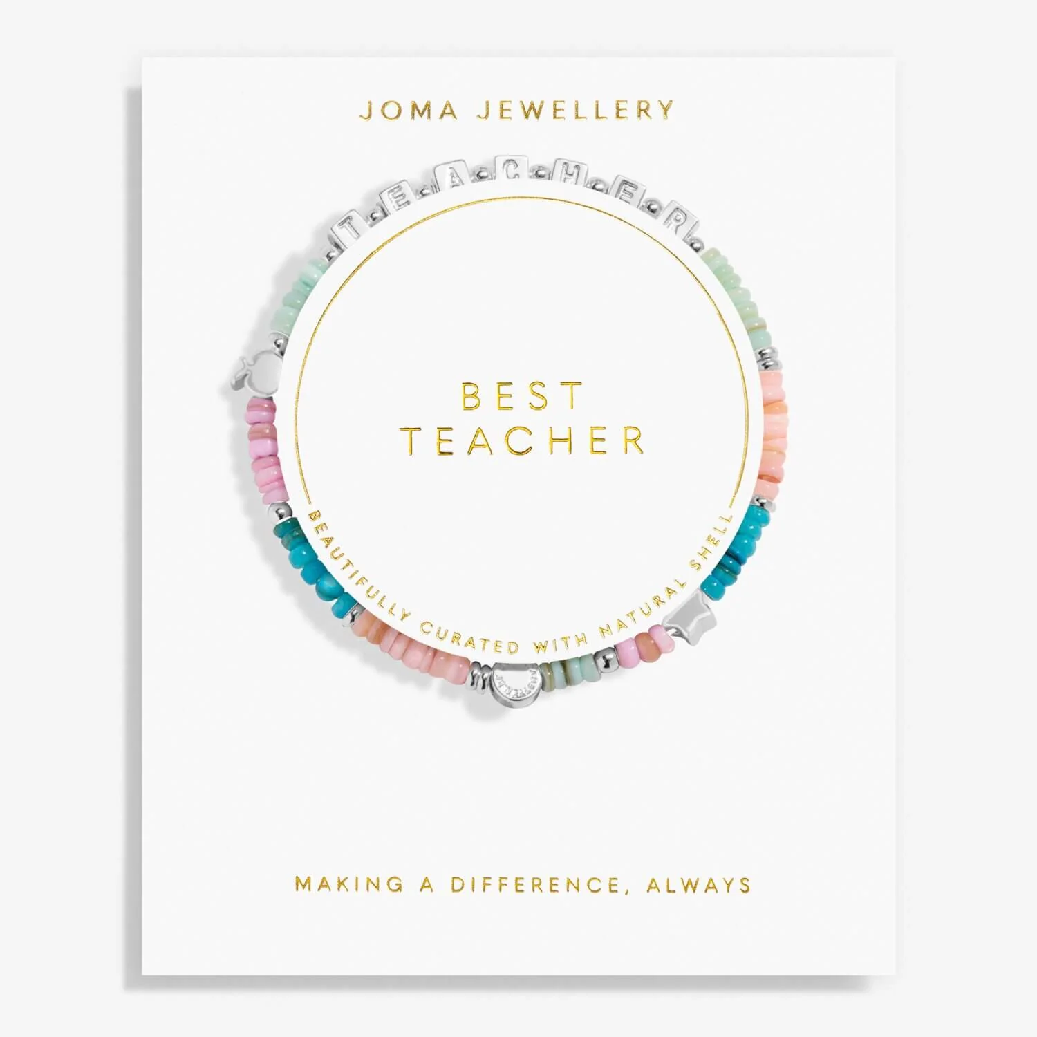 Joma Best Teacher Bead Bracelet - Image 2