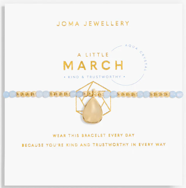 Joma March Birthstone Gold Bracelet