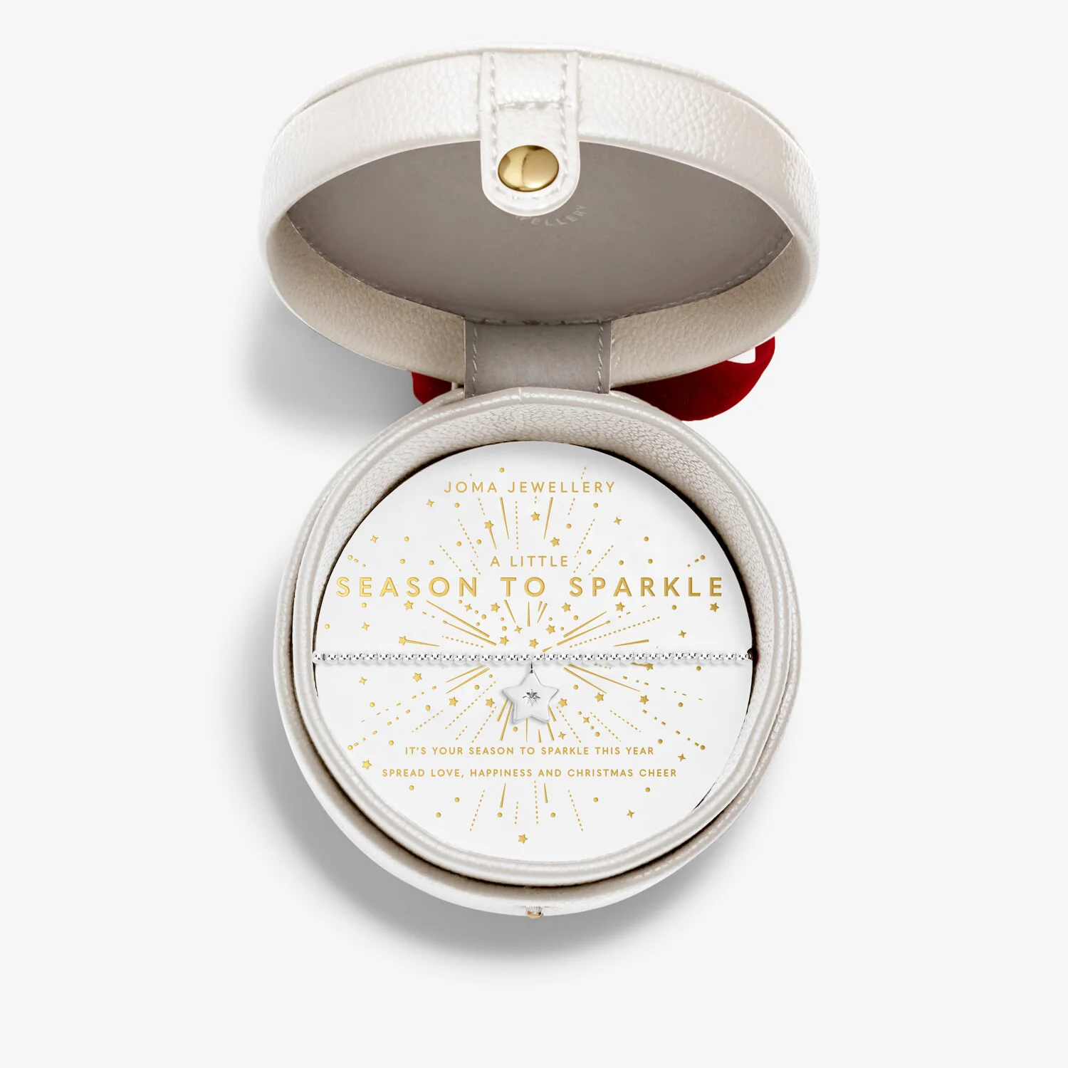 Joma Cream Jewellery Box & Sparkle Season Bracelet - Image 2
