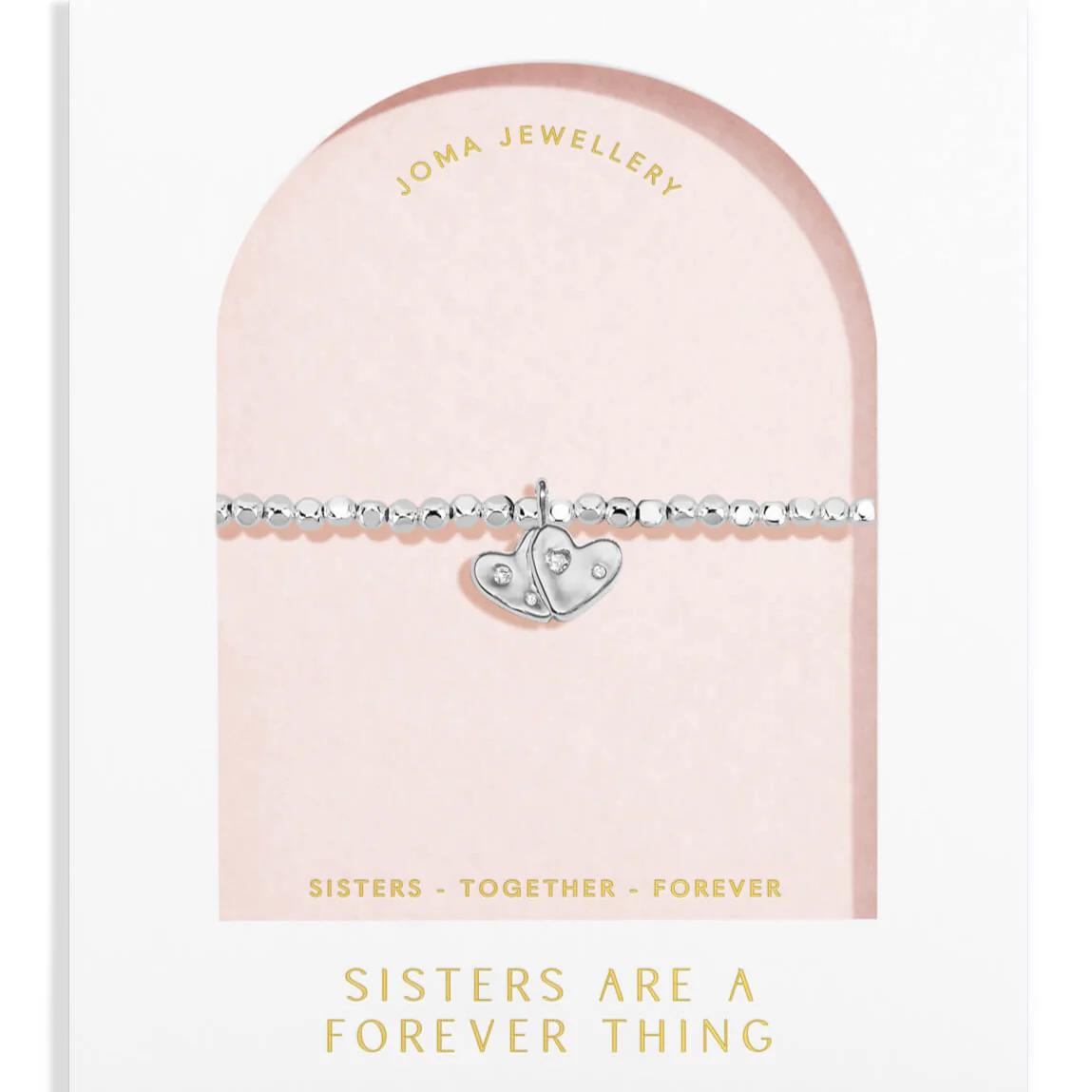 Joma Dolce Vita | Sisters Are A Forever Thing Hammered Bead Bracelet - Silver