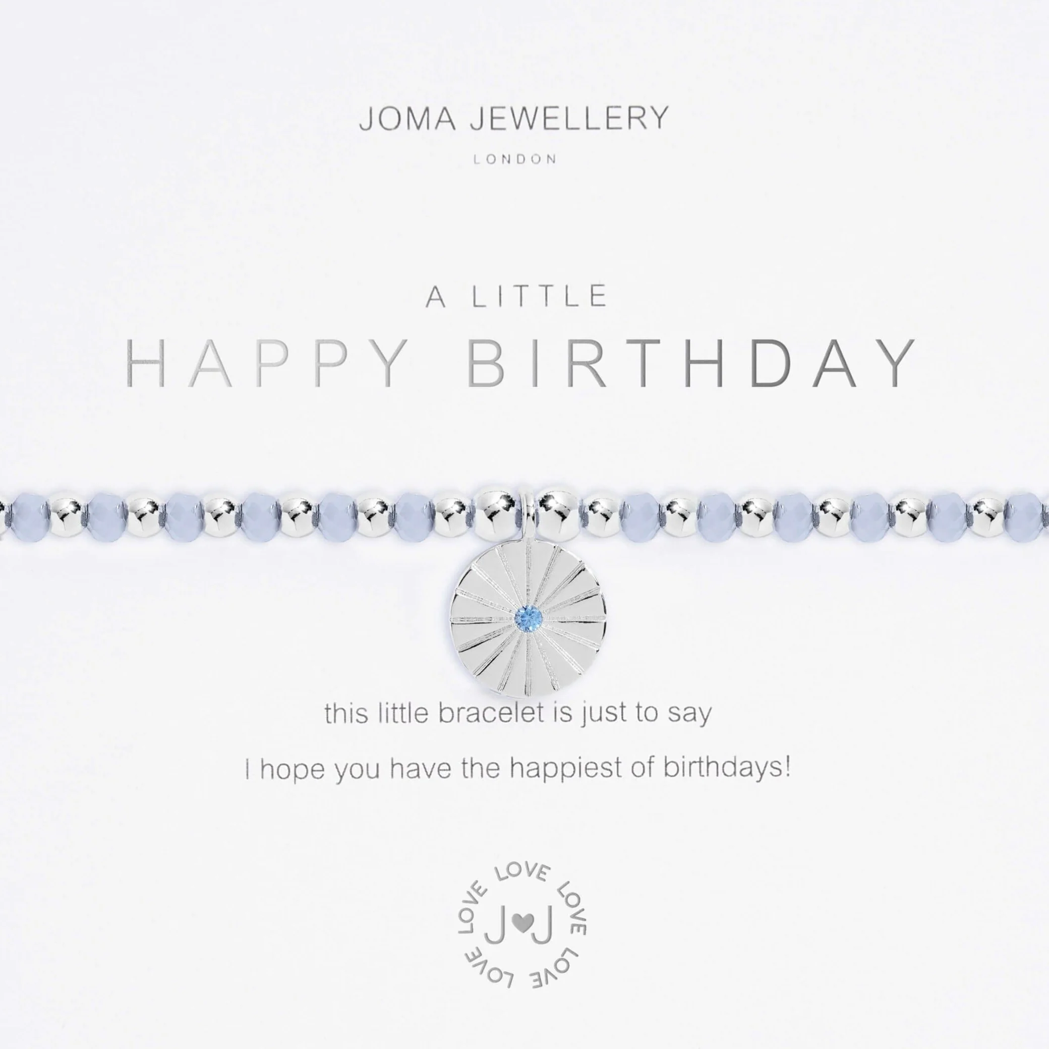 Joma Happy Birthday Bracelet - Blue Bead