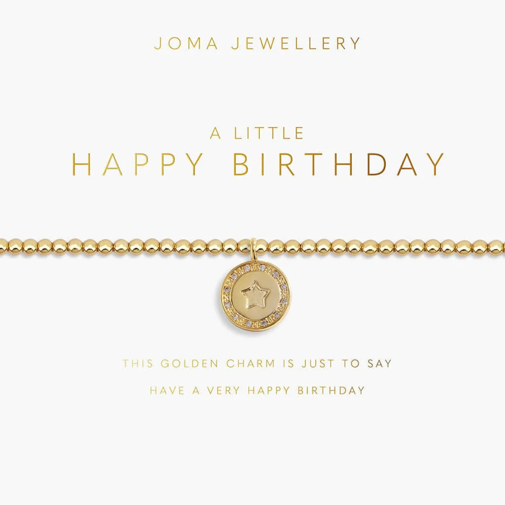 Joma Happy Birthday Bracelet - Gold