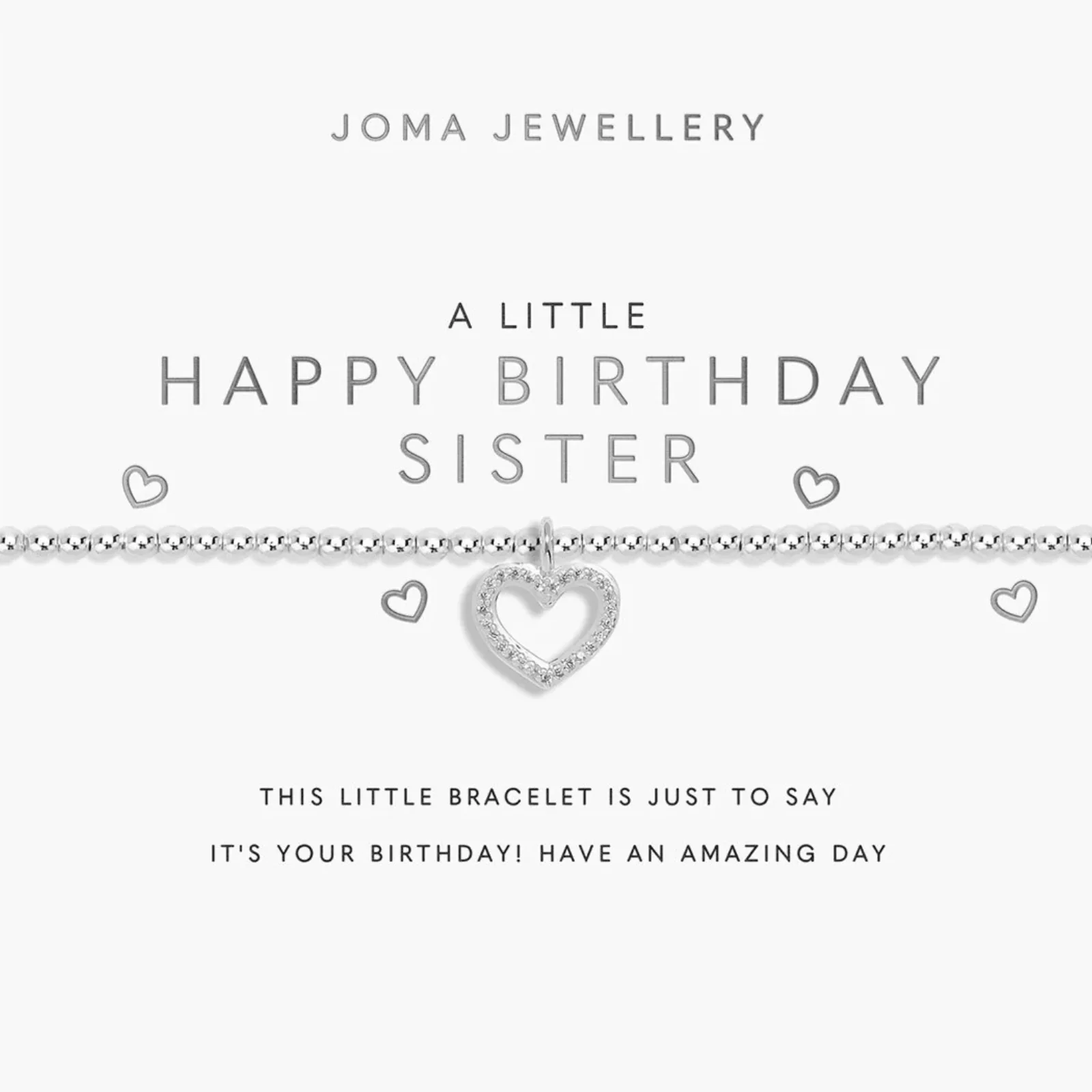 Joma Happy Birthday Sister Bracelet